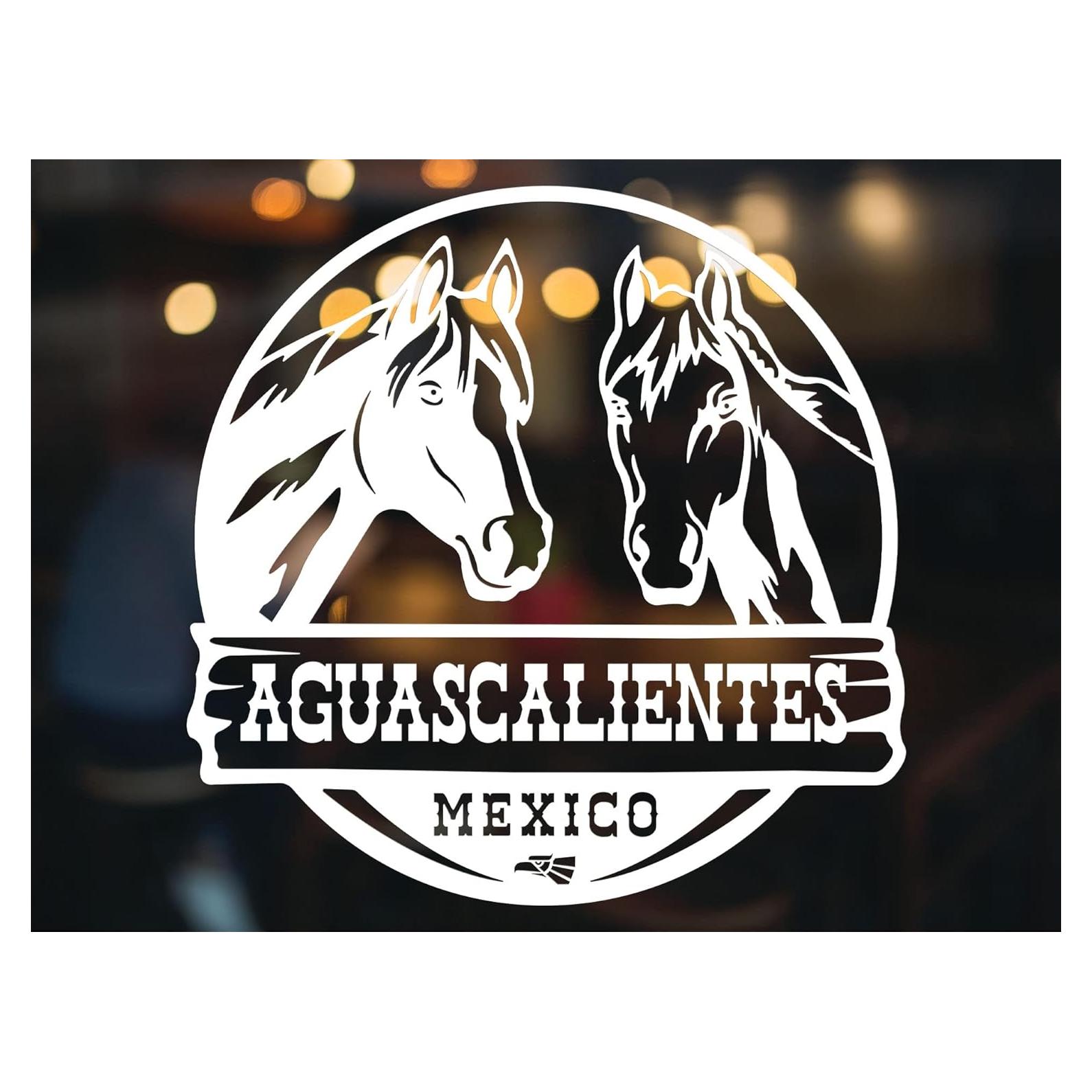 Calcomanía Aguascalientes para Trocas - Diseño Ranchero con Caballos