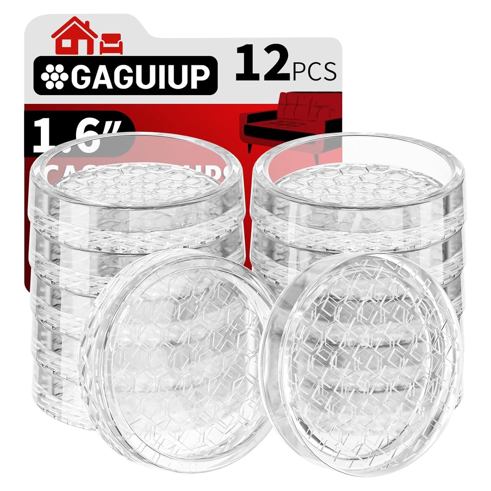 Copas de Goma Redondas GAGUIUP 12 PCS 3.81 cm Transparentes
