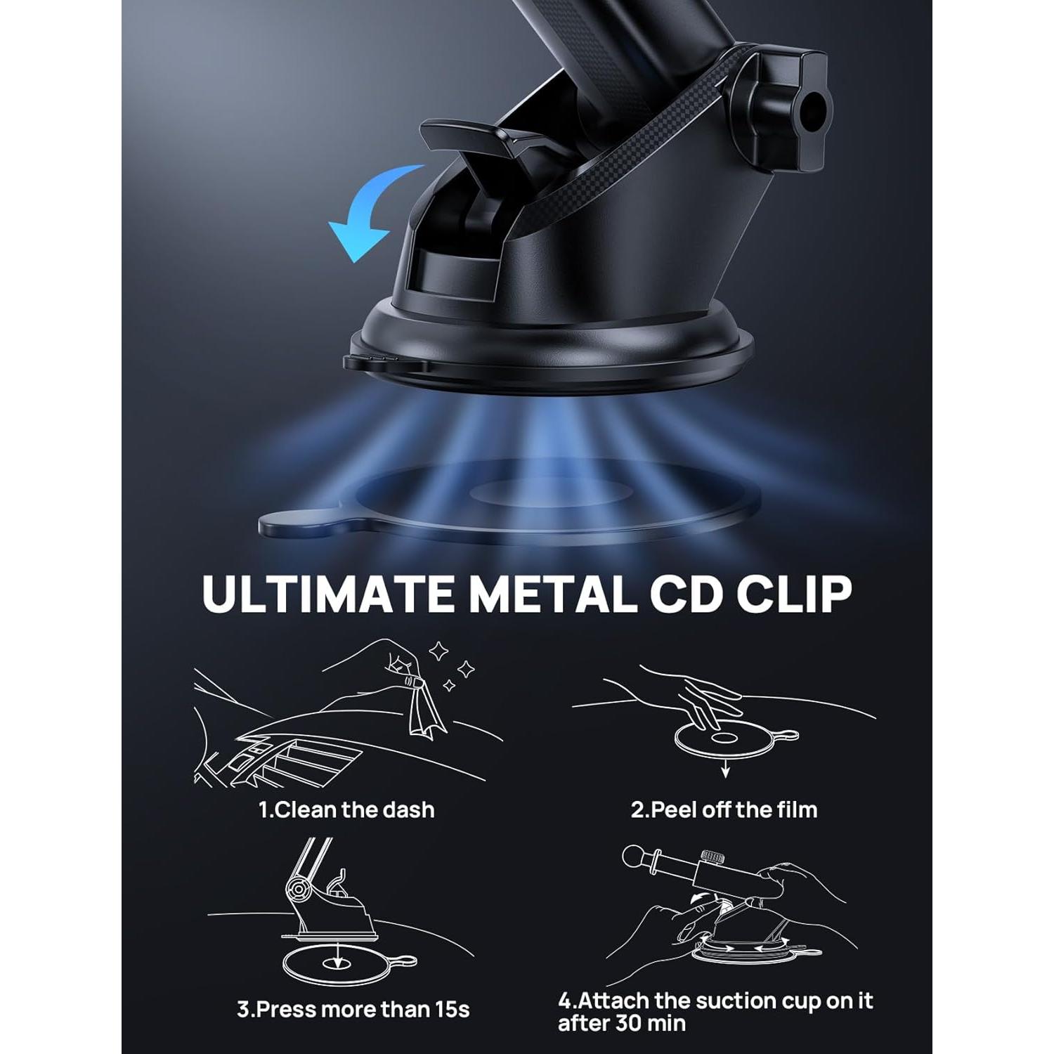 Soporte de Teléfono Ajustable GUANDA para Coche Negro