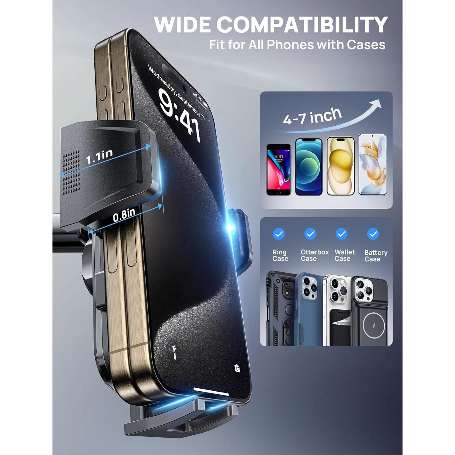 Soporte de Teléfono Ajustable GUANDA para Coche Negro