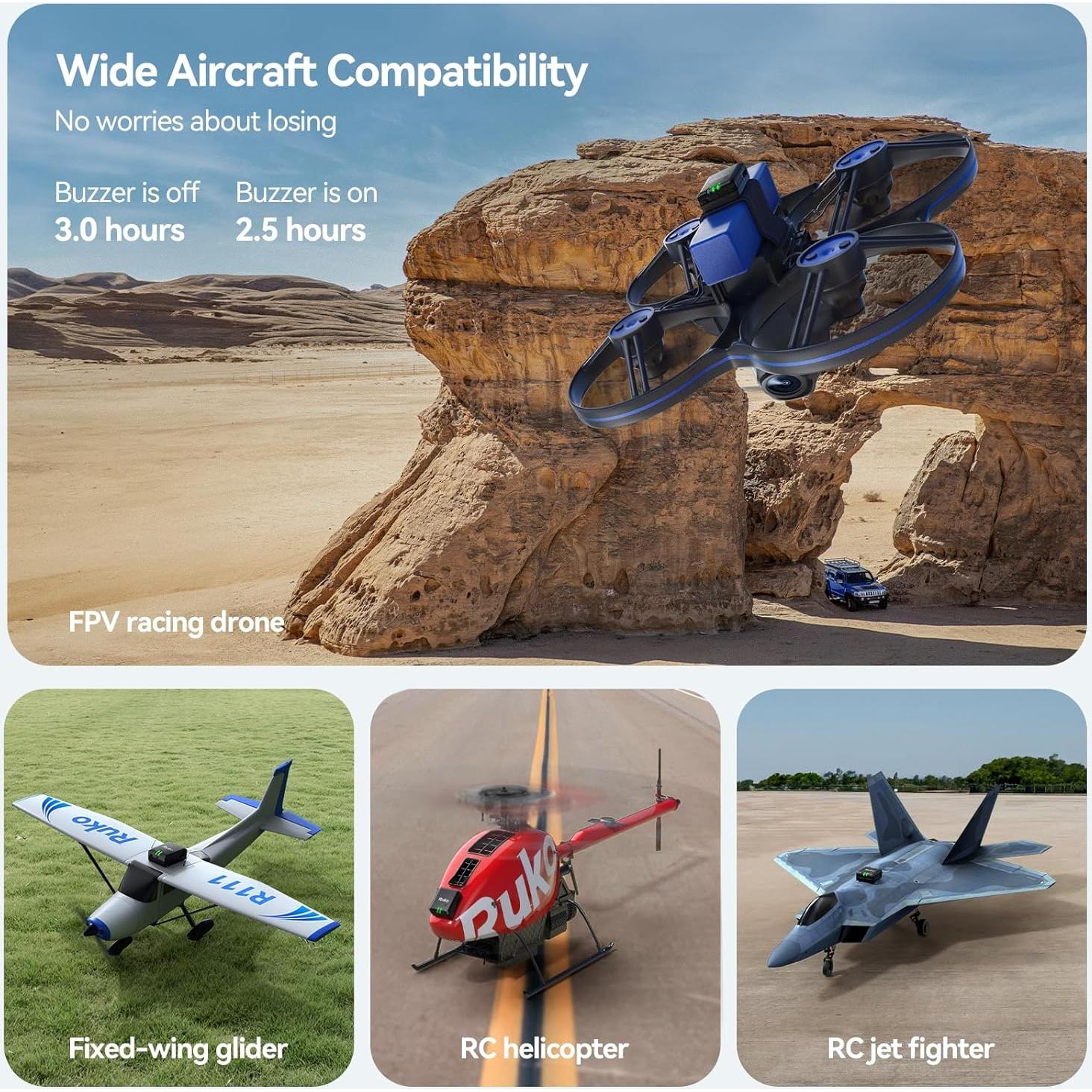 Ruko R111S Rastreador GPS para Drones con Buzzer y Batería