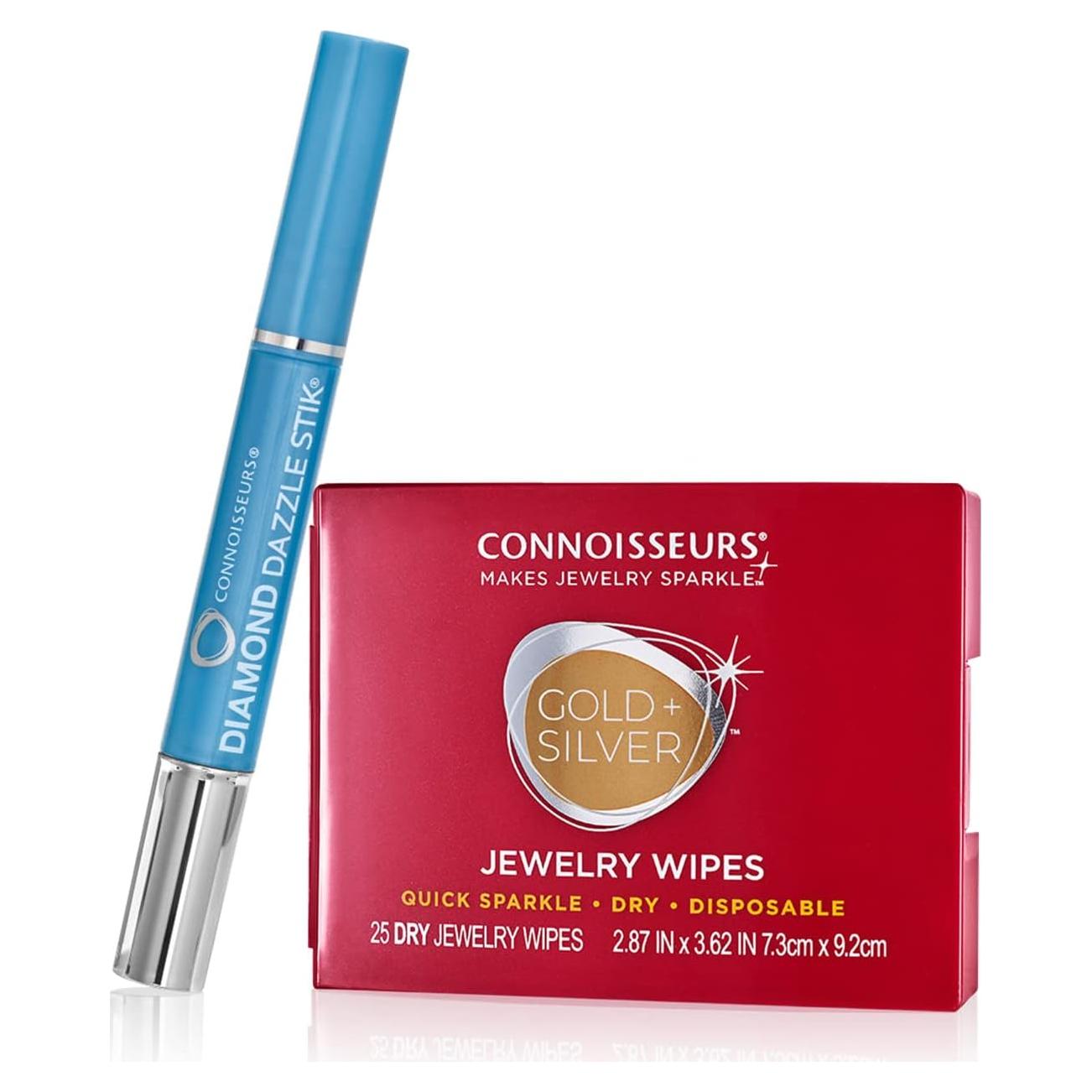 Limpiador de Joyería Connoisseurs Dazzle Stik + Toallitas