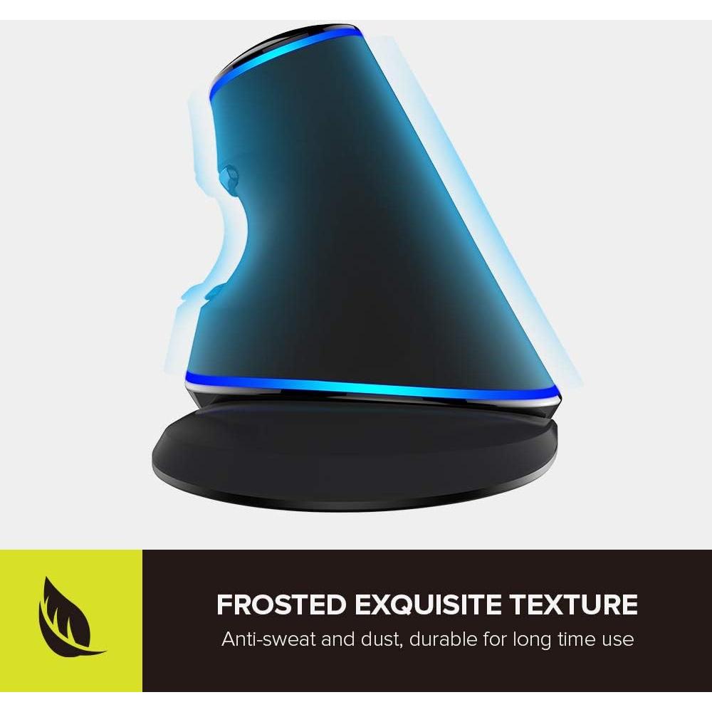 Mouse Ergonómico DeLUX M618PU Vertical 7200DPI con Luz LED