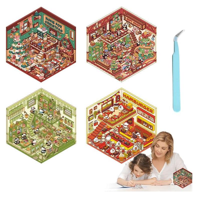 Set de Stickers 3D Limvoo para Niños y Adultos - Reutilizables