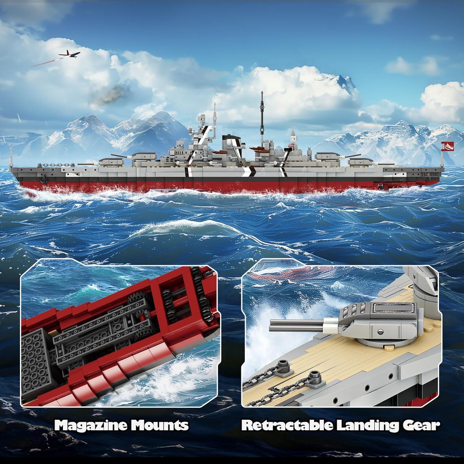 Conjunto de Bloques de Construcción Acorazado Bismarck 2081 Piezas