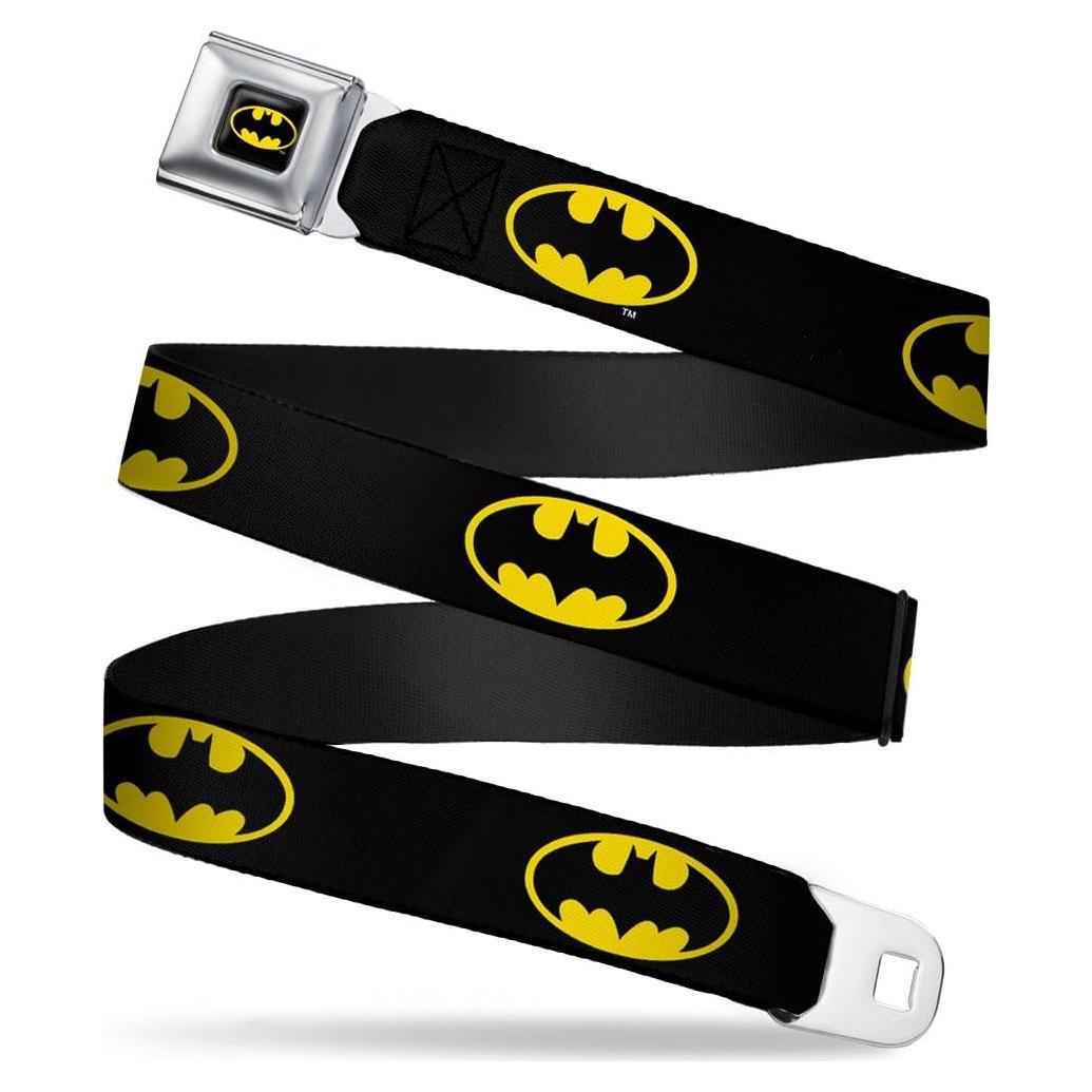 Cinturón de Seguridad Buckle-Down Batman Negro/Amarillo 2,54 cm
