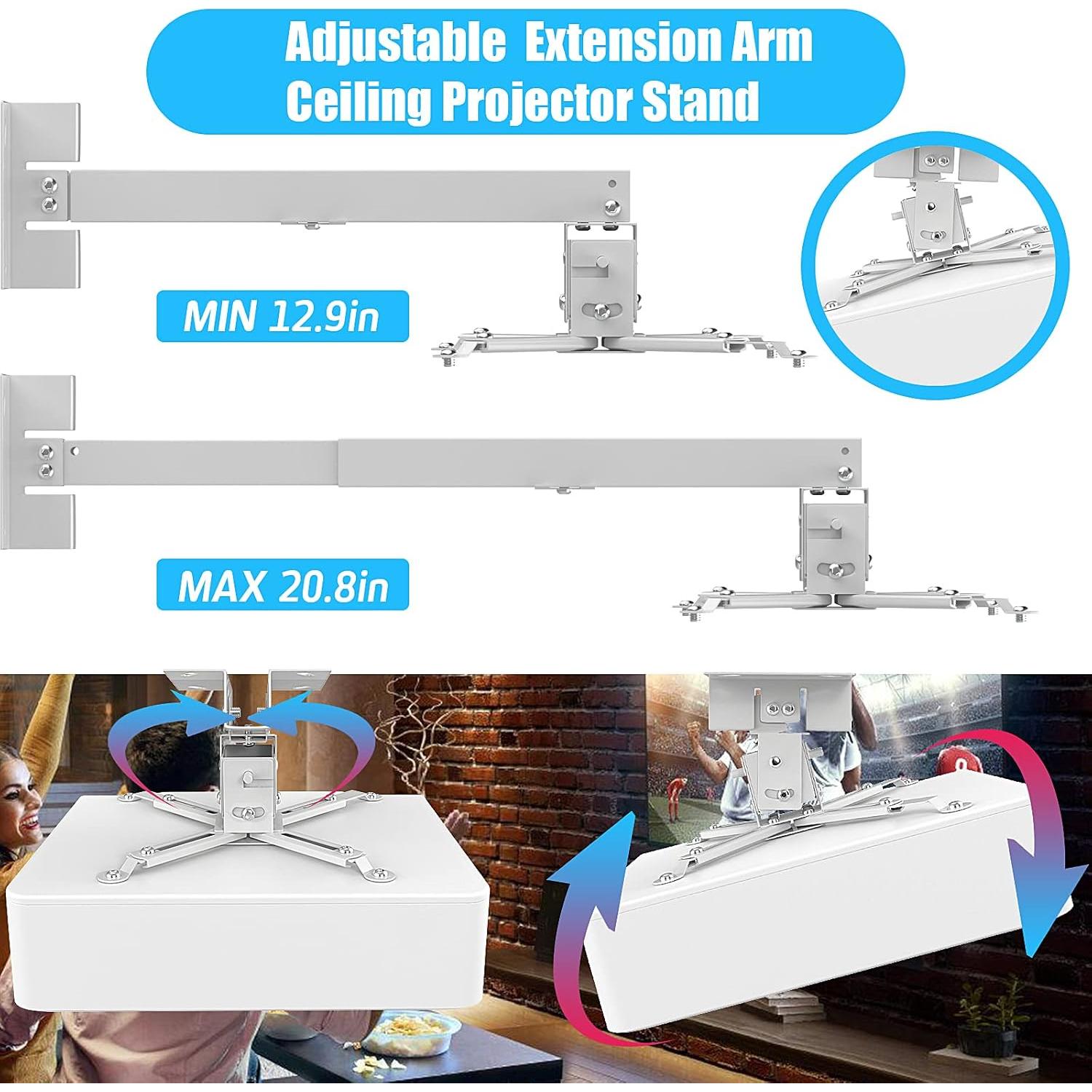 Soporte de Techo para Proyector IUMÉ Ajustable 42.9-65 cm Negro