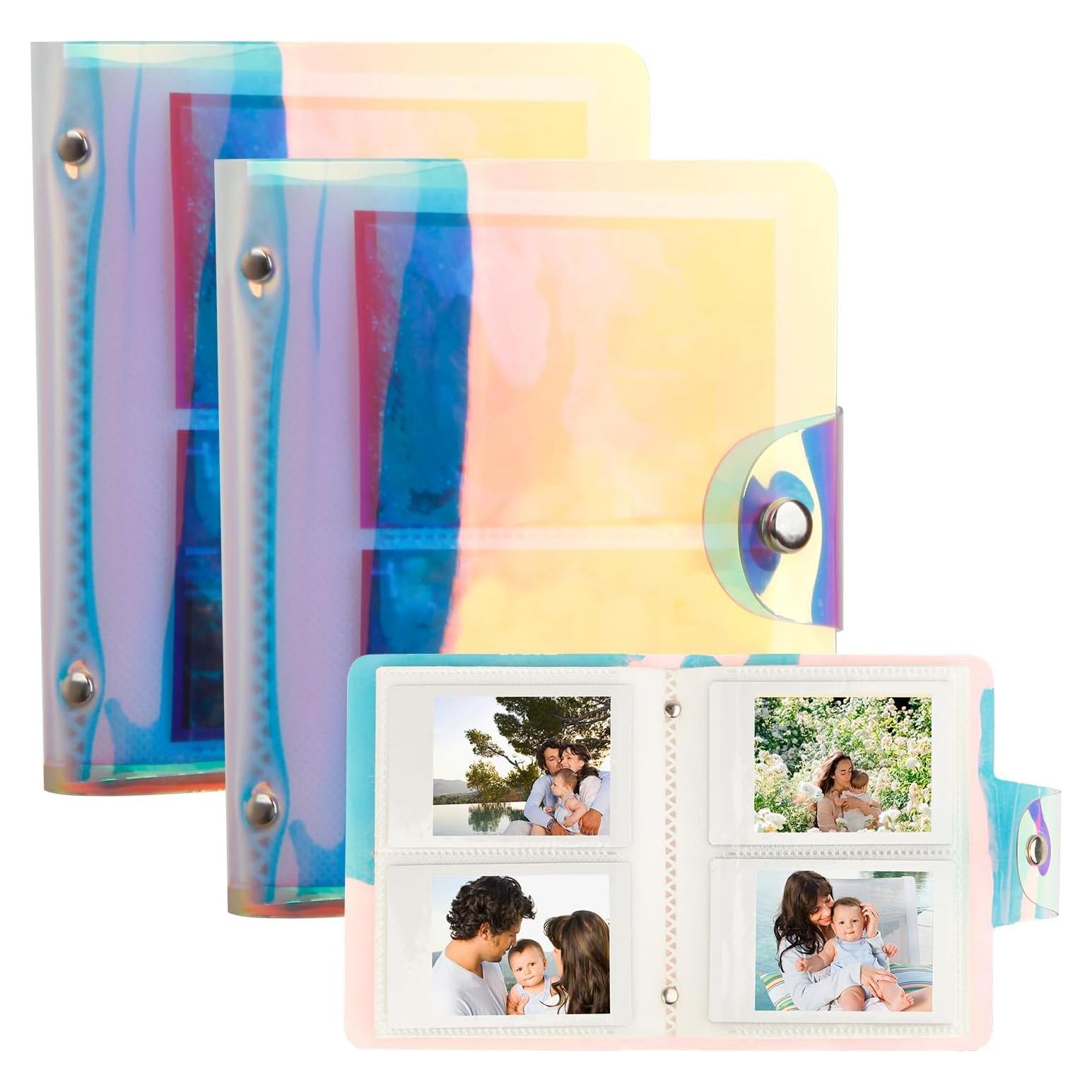 Álbum de Fotos Mini Holográfico Ruibytree 2 Paquetes 16 Páginas