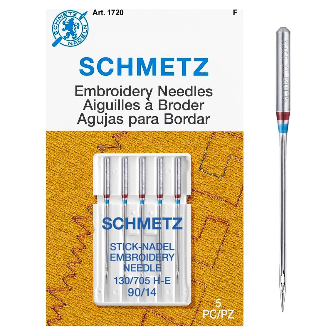 Agujas de Coser para Bordado SCHMETZ 90/14 - 5 Unidades