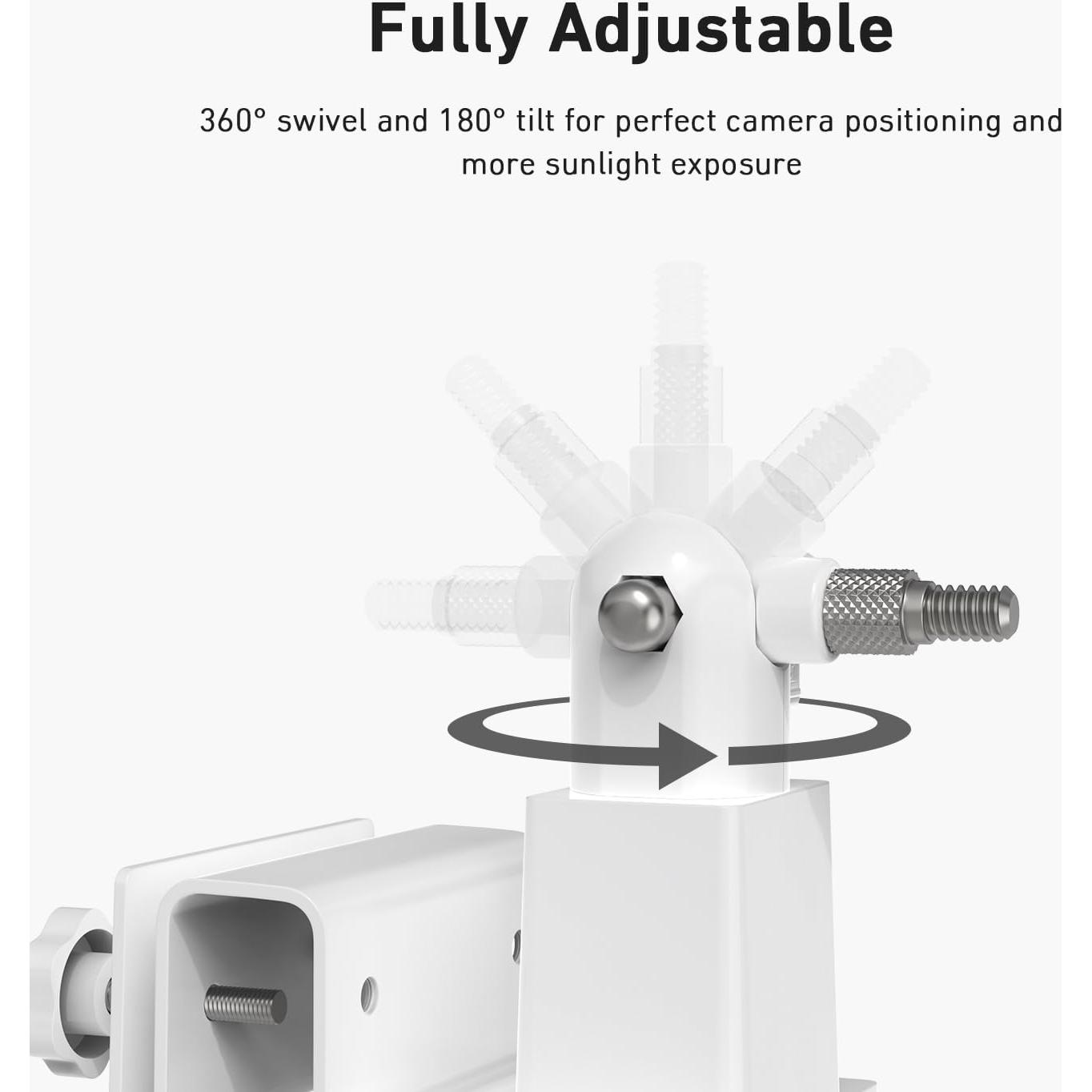 Soporte de Cámara y Panel Solar 2-en-1 Holicfun - Negro