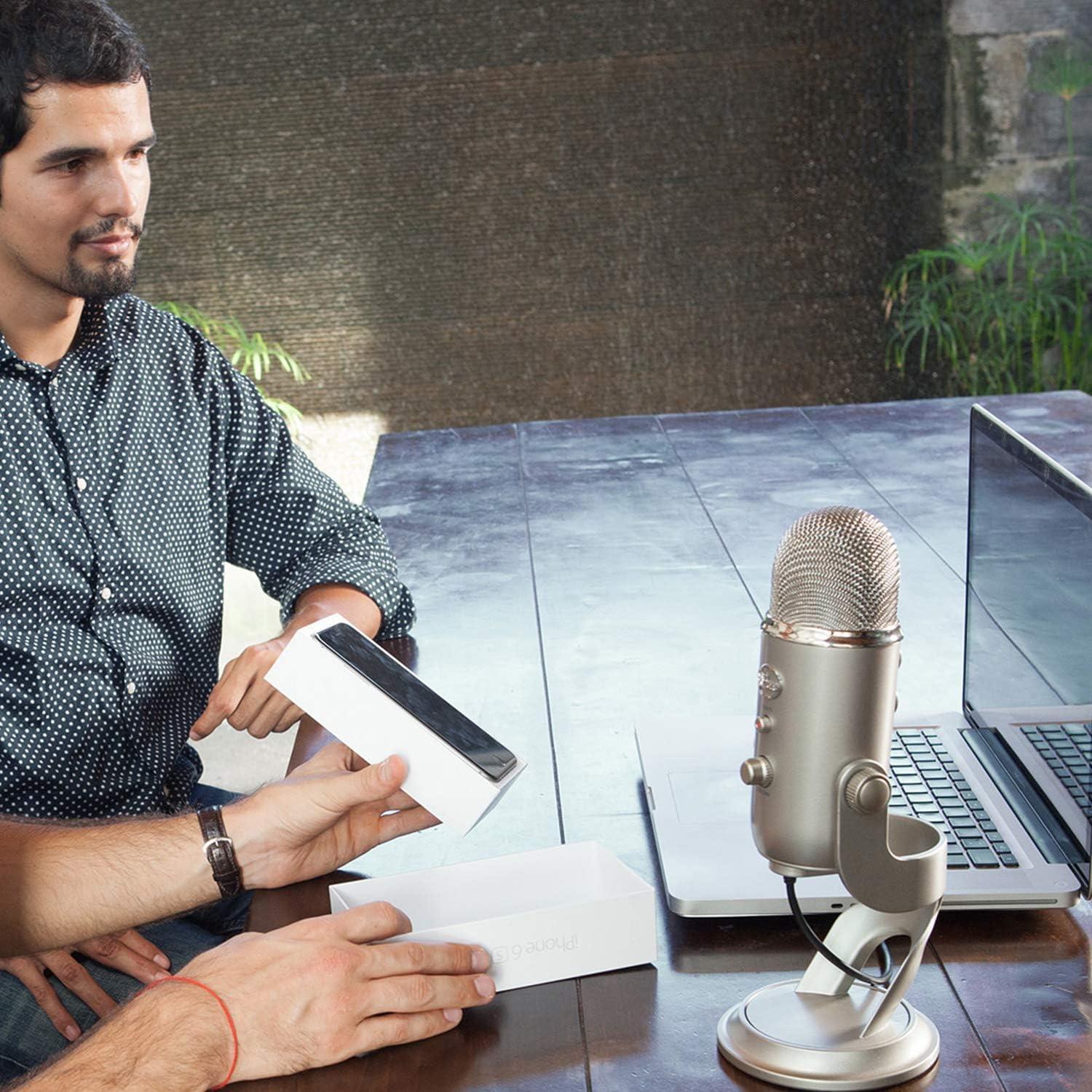 Micrófono USB Blue Yeti Blanco 4 Patrones para PC y Mac