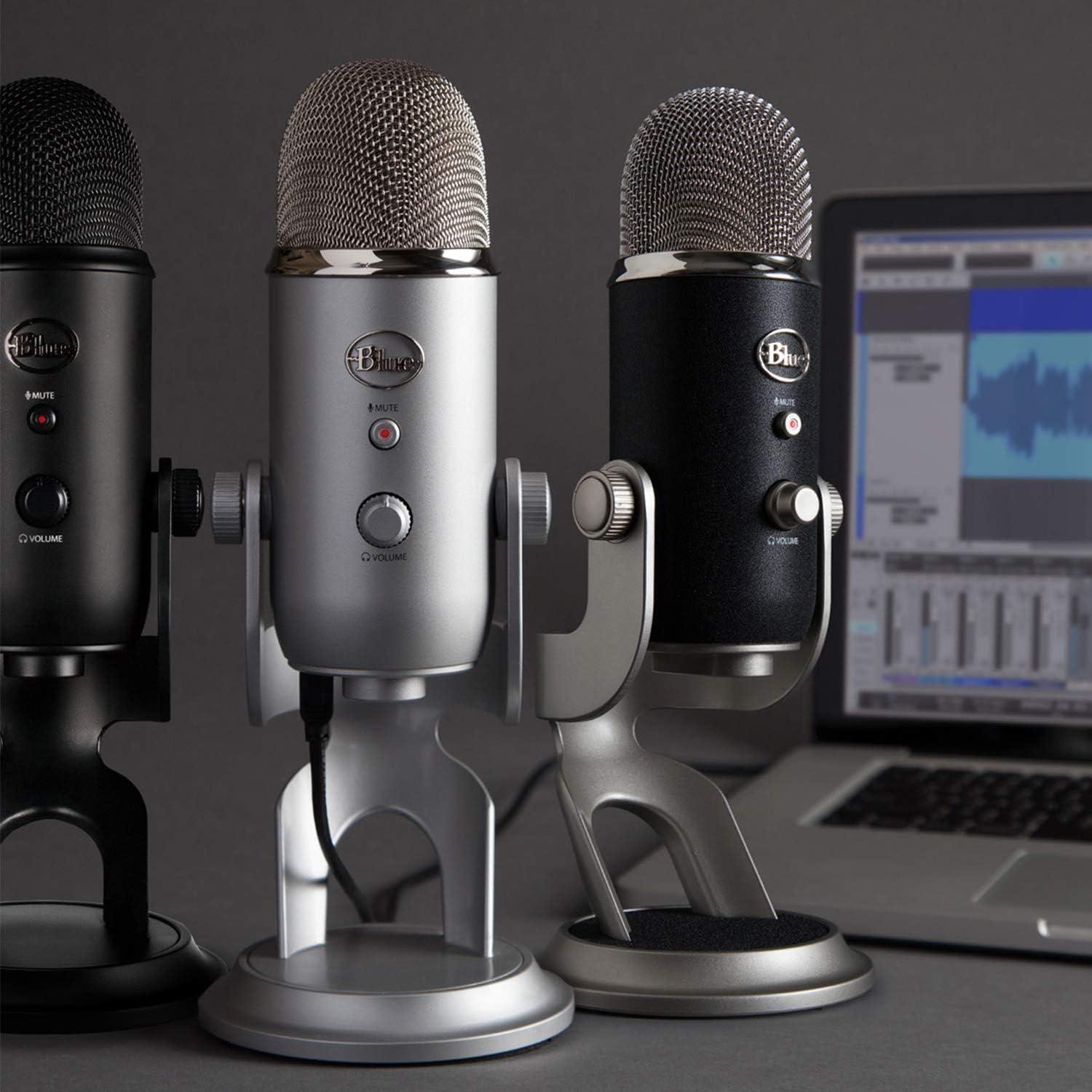 Micrófono USB Blue Yeti Blanco 4 Patrones para PC y Mac
