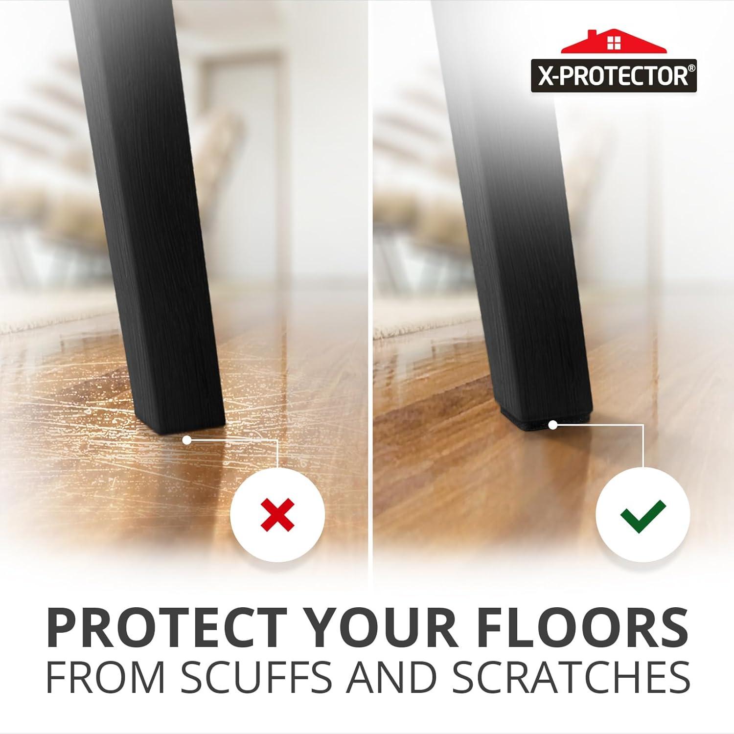 Almohadillas de Fieltro X-PROTECTOR 48 PCS 2.54 cm Cuadradas