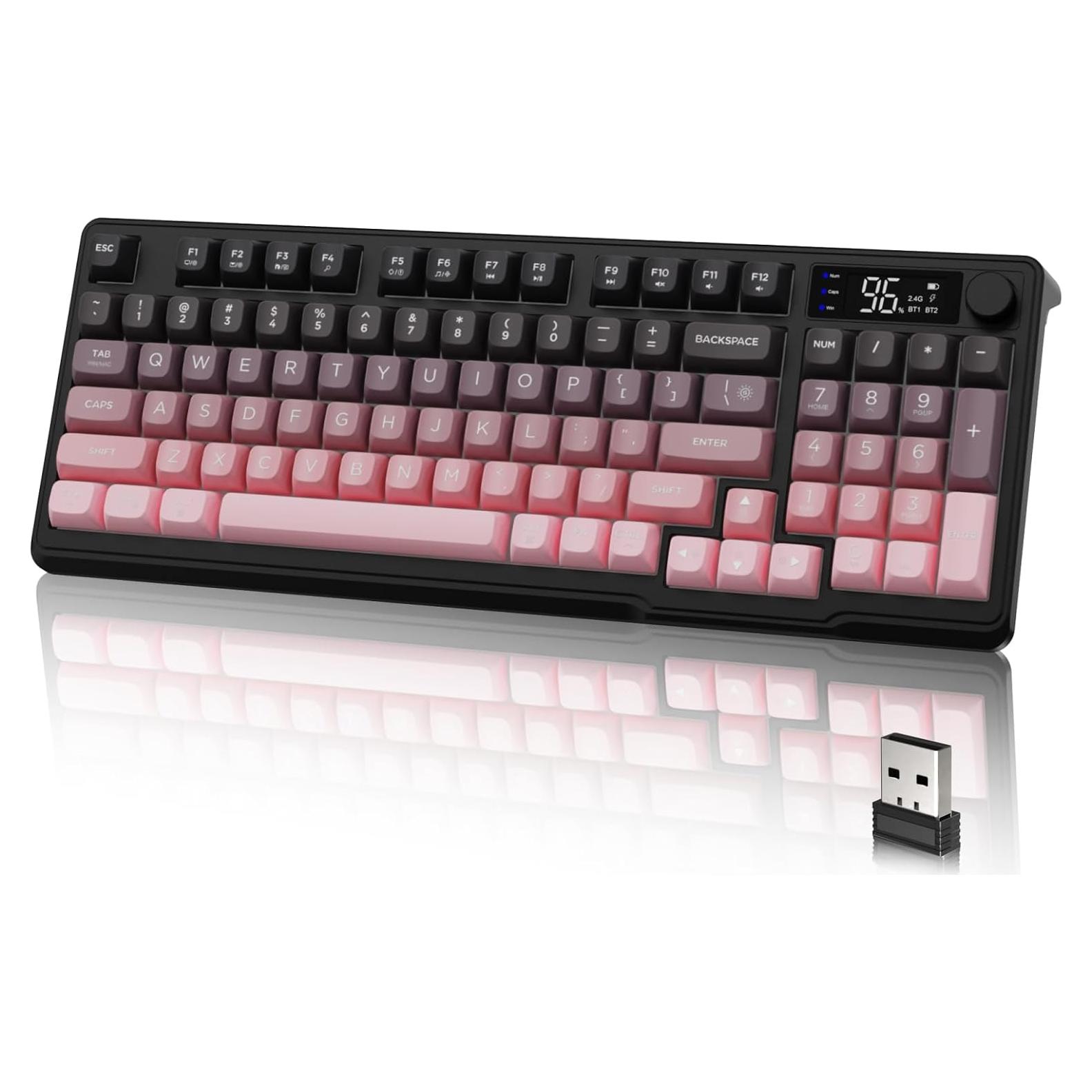 Teclado Inalámbrico LexonElec M96, 94 Teclas PBT, RGB