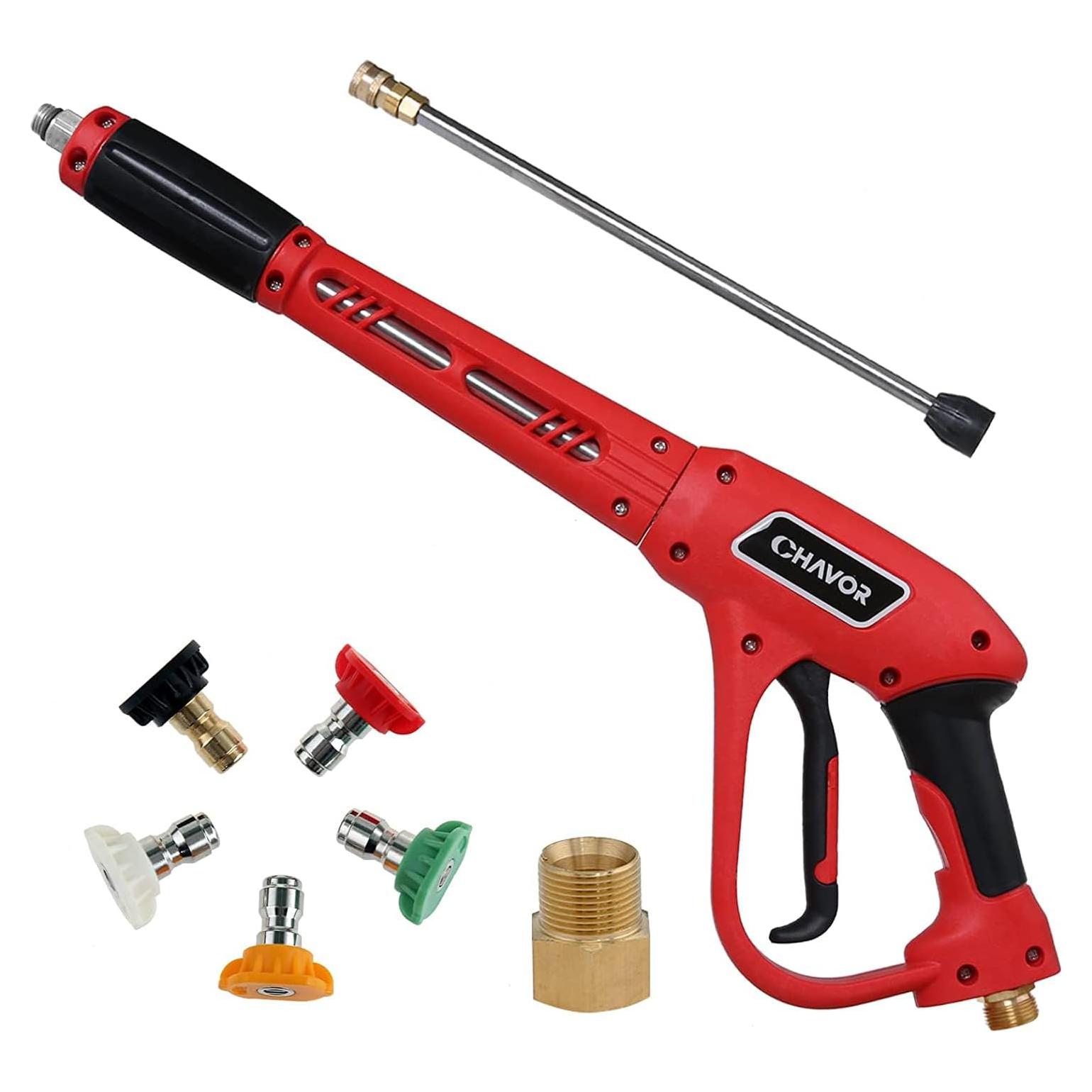 Pistola de Lavado a Presión CHAVOR 94 cm 3000 PSI 5 Boquillas