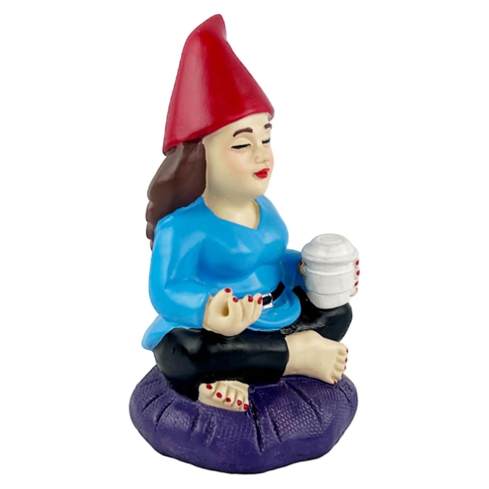 Gnomo Zen Mini Dama 9.53cm - Gnomos Jardín Divertidos