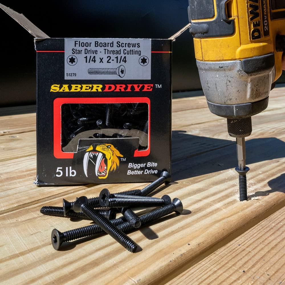 Tornillos autorroscantes Saberdrive 1/4" x 5.08 cm - 223 piezas