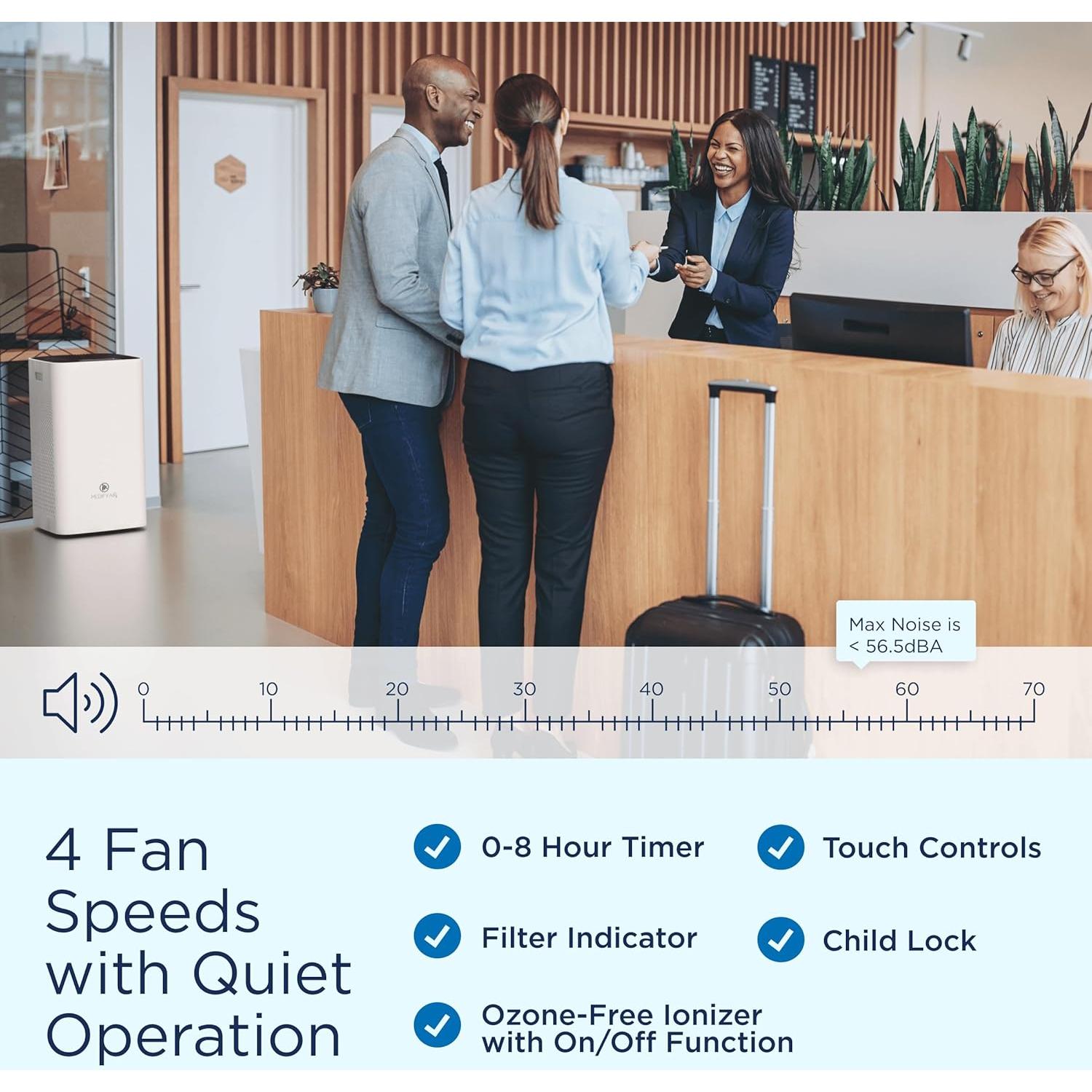Purificador de Aire Medify MA-112 con Luz UV y Filtro HEPA H14
