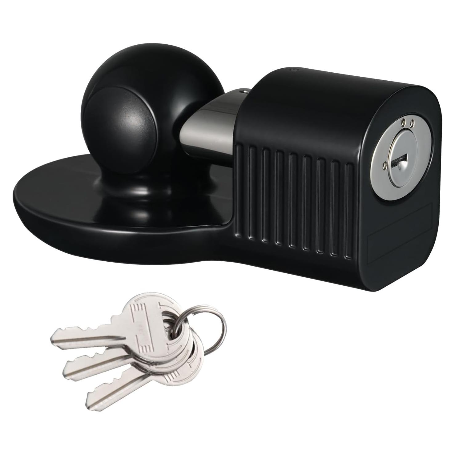 Cerradura de Enganche de Remolque Antirrobo TOPSHINE Negro
