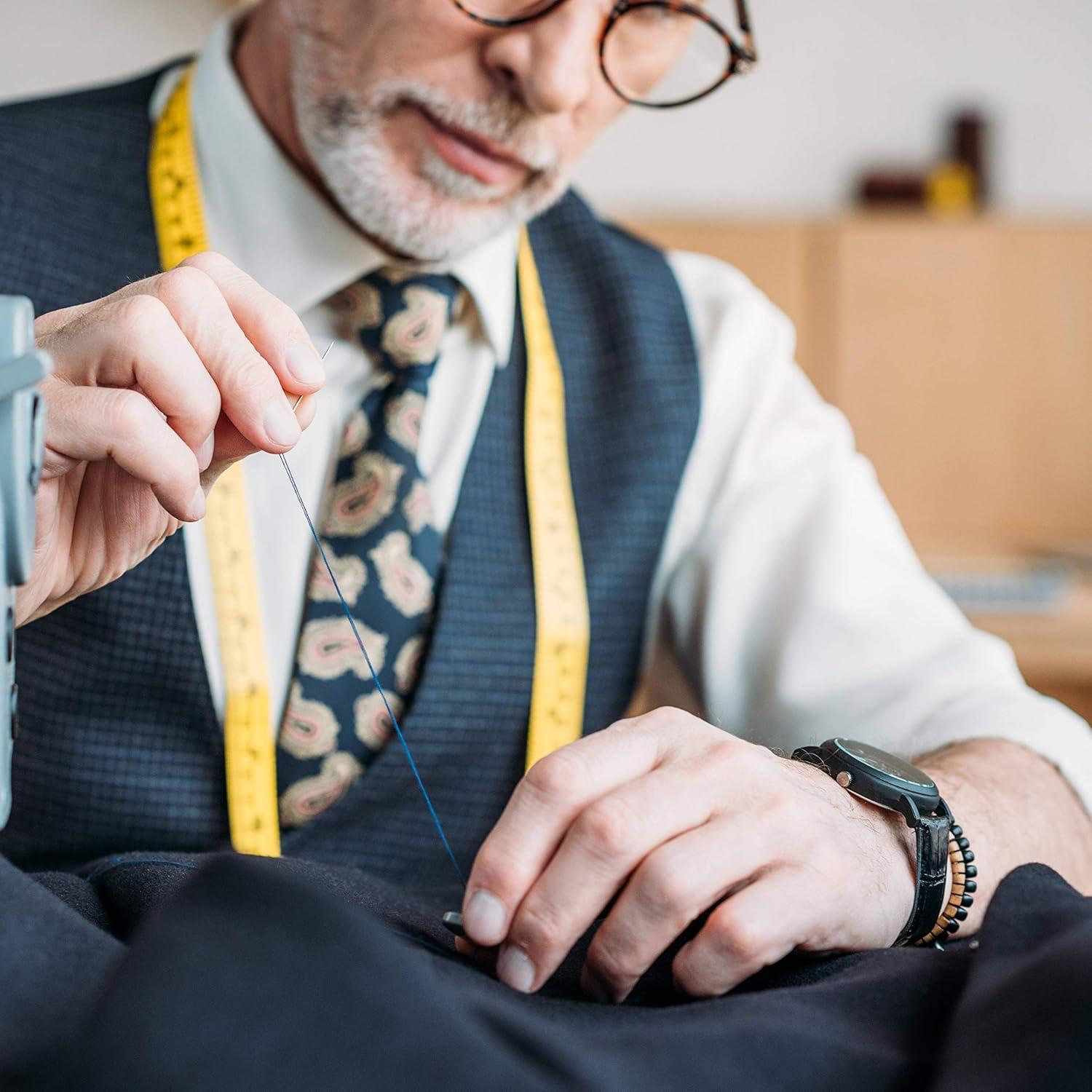 Agujas de Coser a Mano JollMono Ojo Grande 25 Pcs con Enhebradores