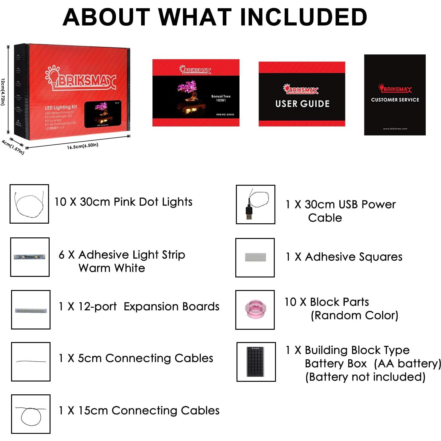 Kit de Iluminación LED BRIKSMAX para Árbol Bonsai LEGO 10281