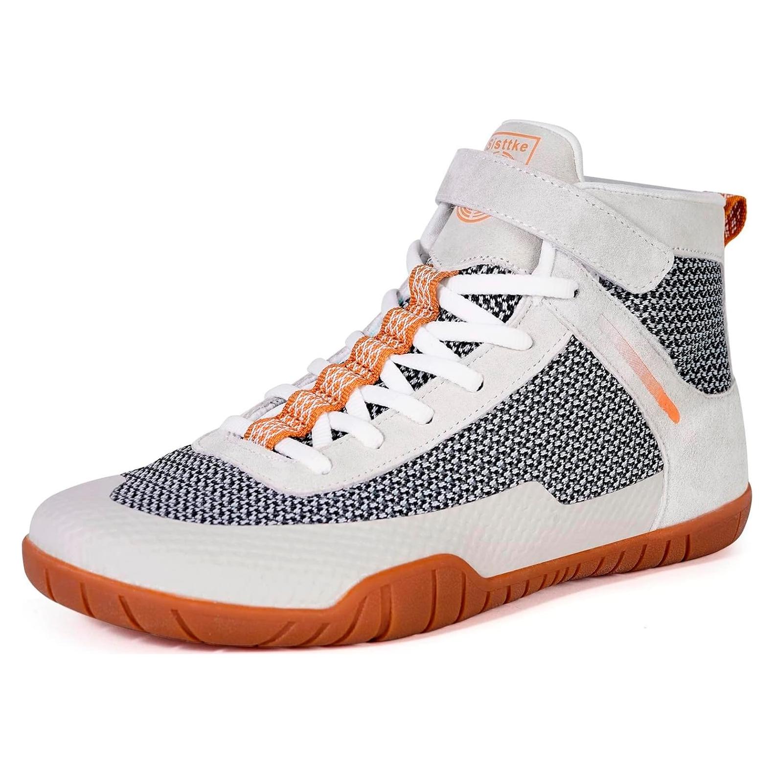 Zapatos de Lucha para Hombres Zapatillas de Boxeo Beige 7 Ancho