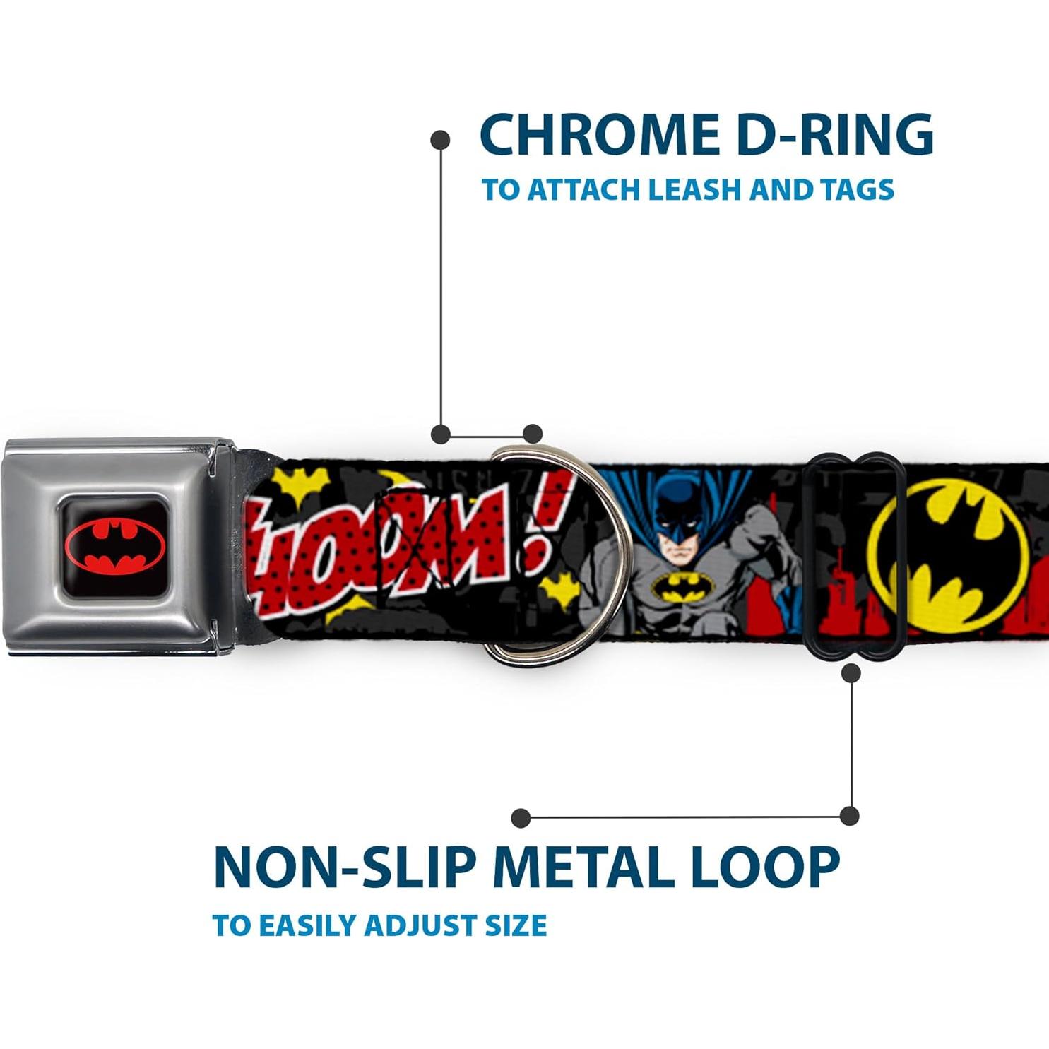 Collar de Perro Grande Buckle-Down Batman 3.81 cm Ancho