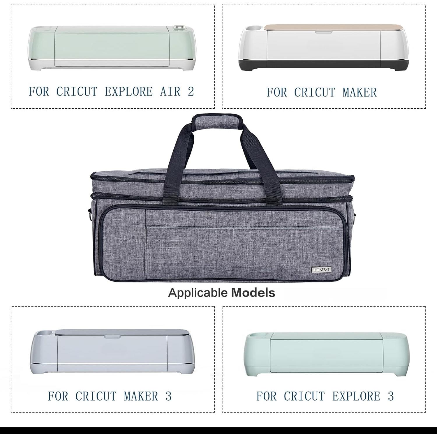 Funda Doble Capa HOMEST para Cricut Maker 3 y Explore 3, Gris