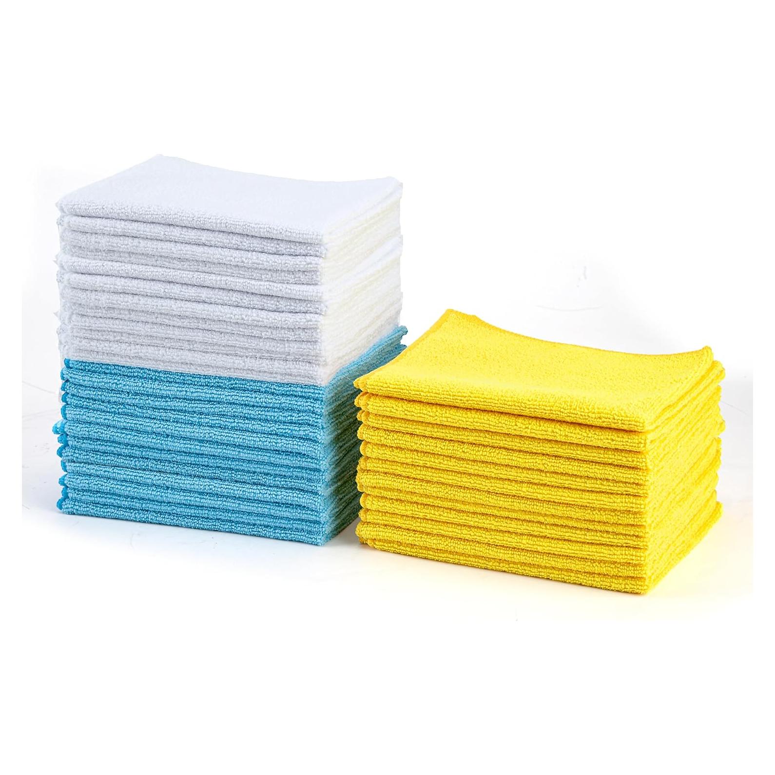 Paños de limpieza de microfibra Amazon Basics, 36 unidades, 40x30 cm