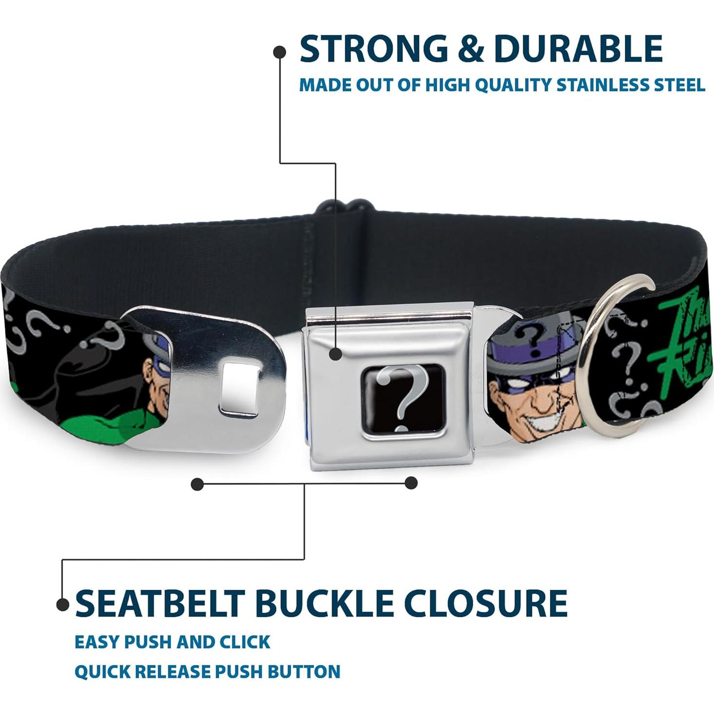 Collar de perro Buckle-Down Batman Mediano 3.81 cm Ancho