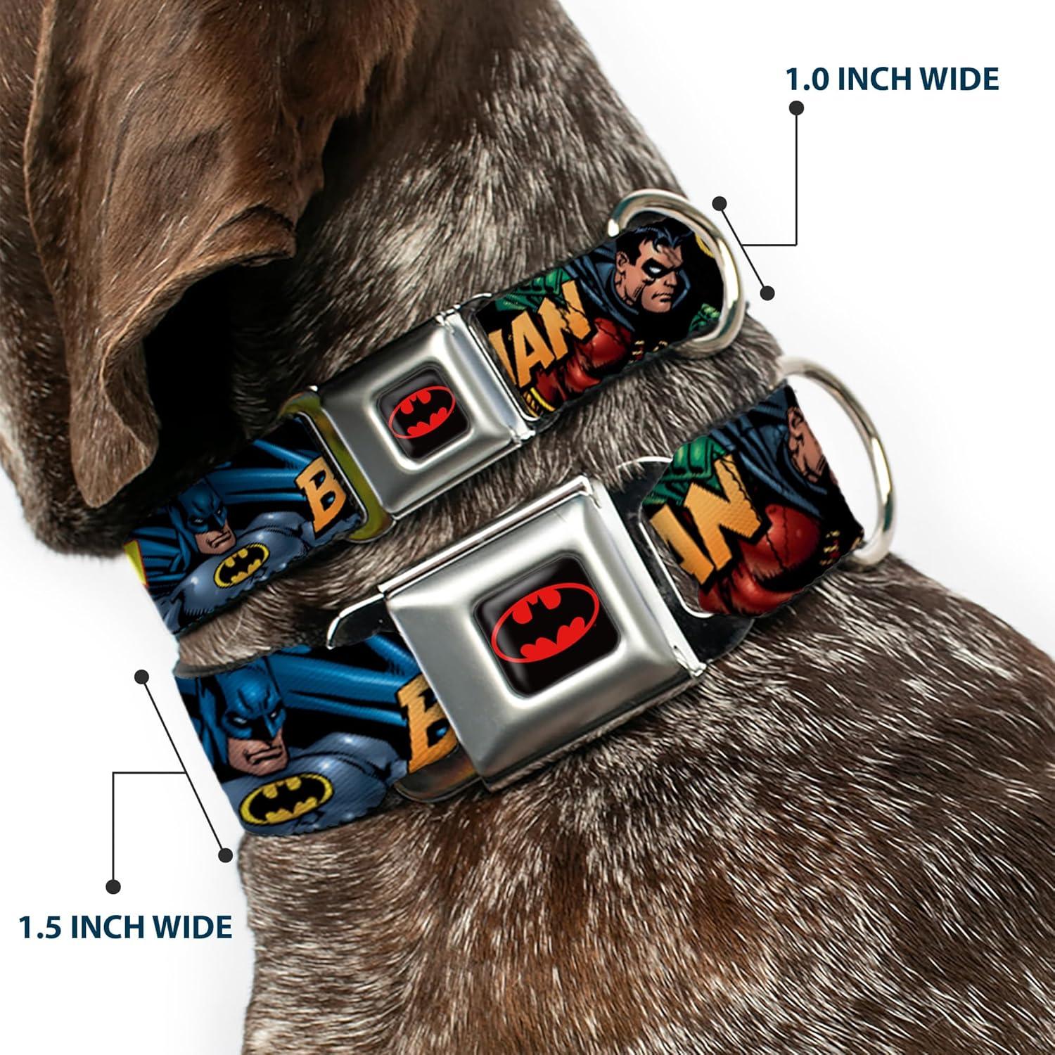 Collar para Perro Buckle-Down Batman 2,54 cm Ajustable Mediano