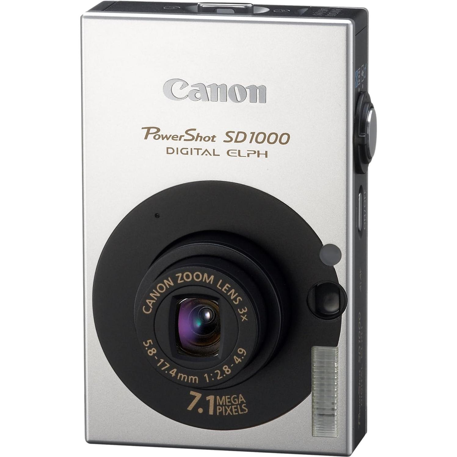 Cámara Digital Canon PowerShot SD1000 7.1MP Zoom 3x Negra