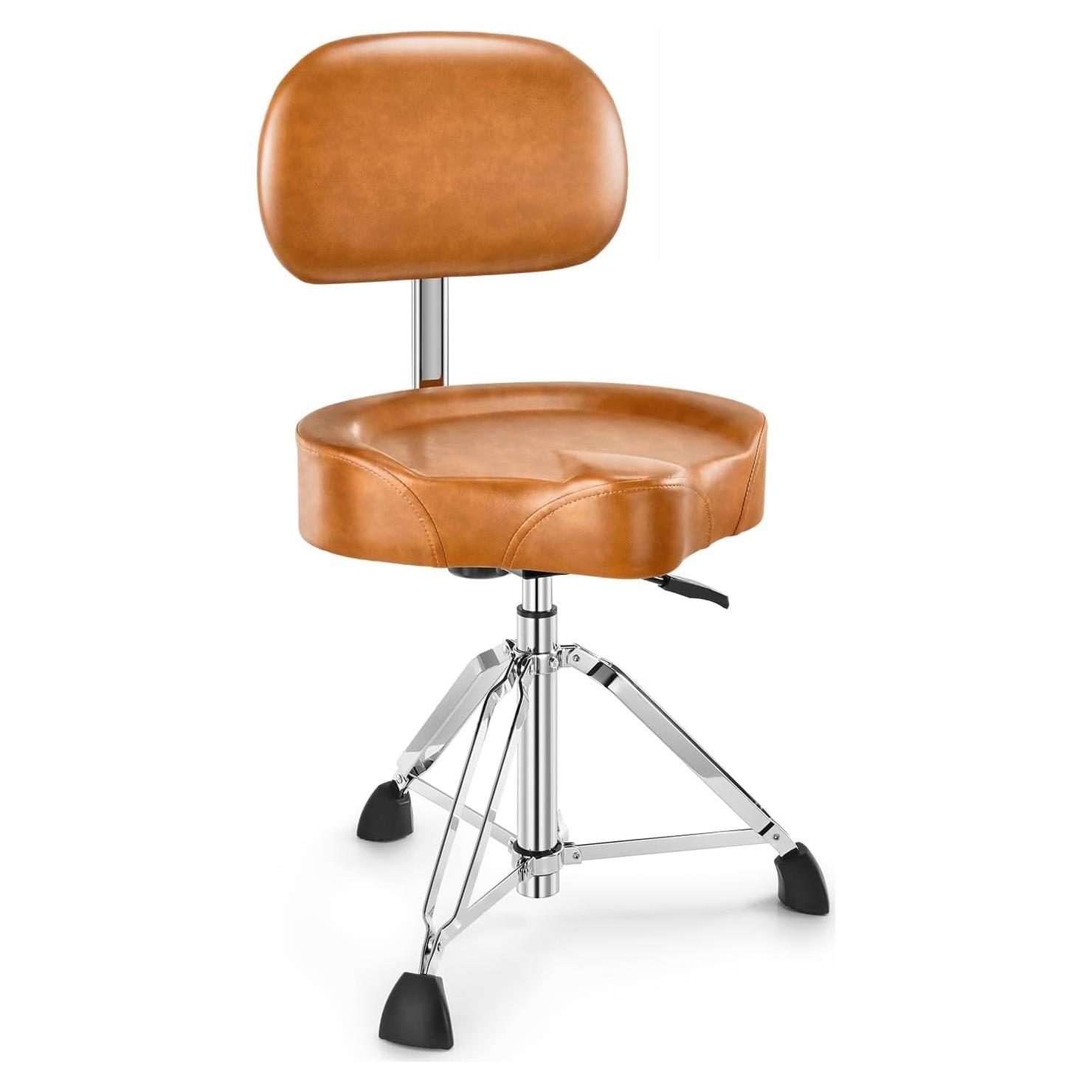 Silla de Tambor Donner EC6748 Ajustable con Respaldo Marrón