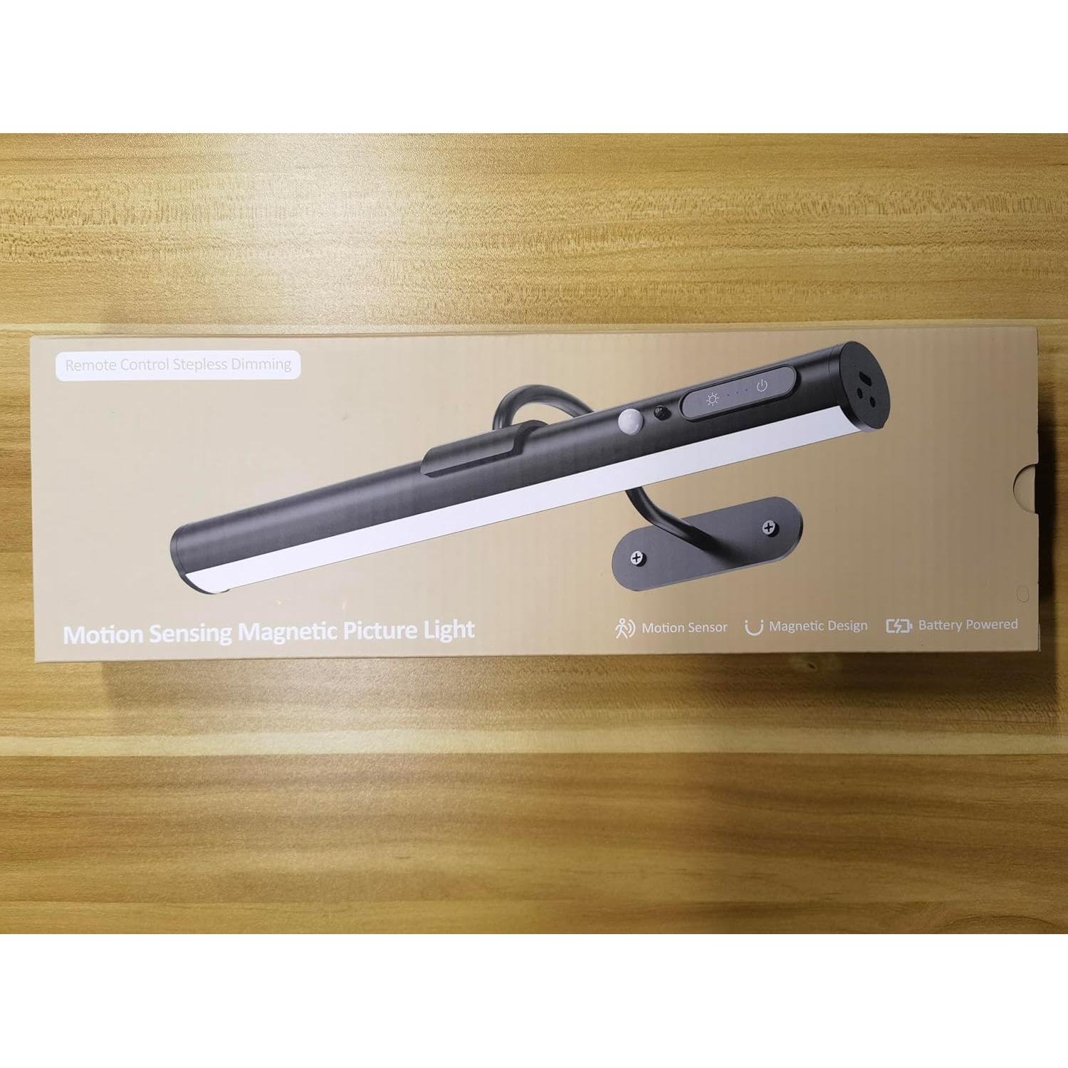 Aplique de Pared Inalámbrico Hapfish con Sensor de Movimiento - Negro