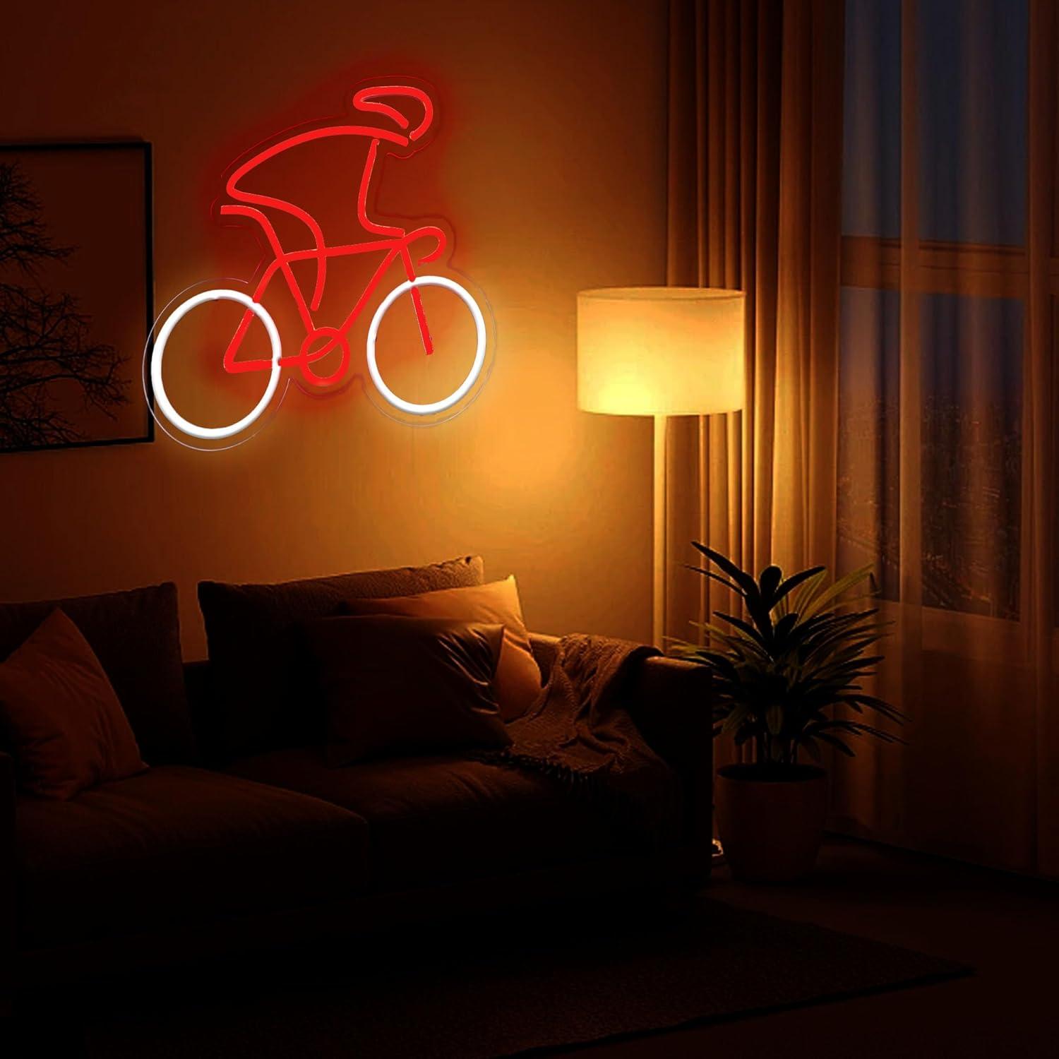 Luz de Neón LED Bicicleta YingyiYing 36.6x33.5cm Decorativa