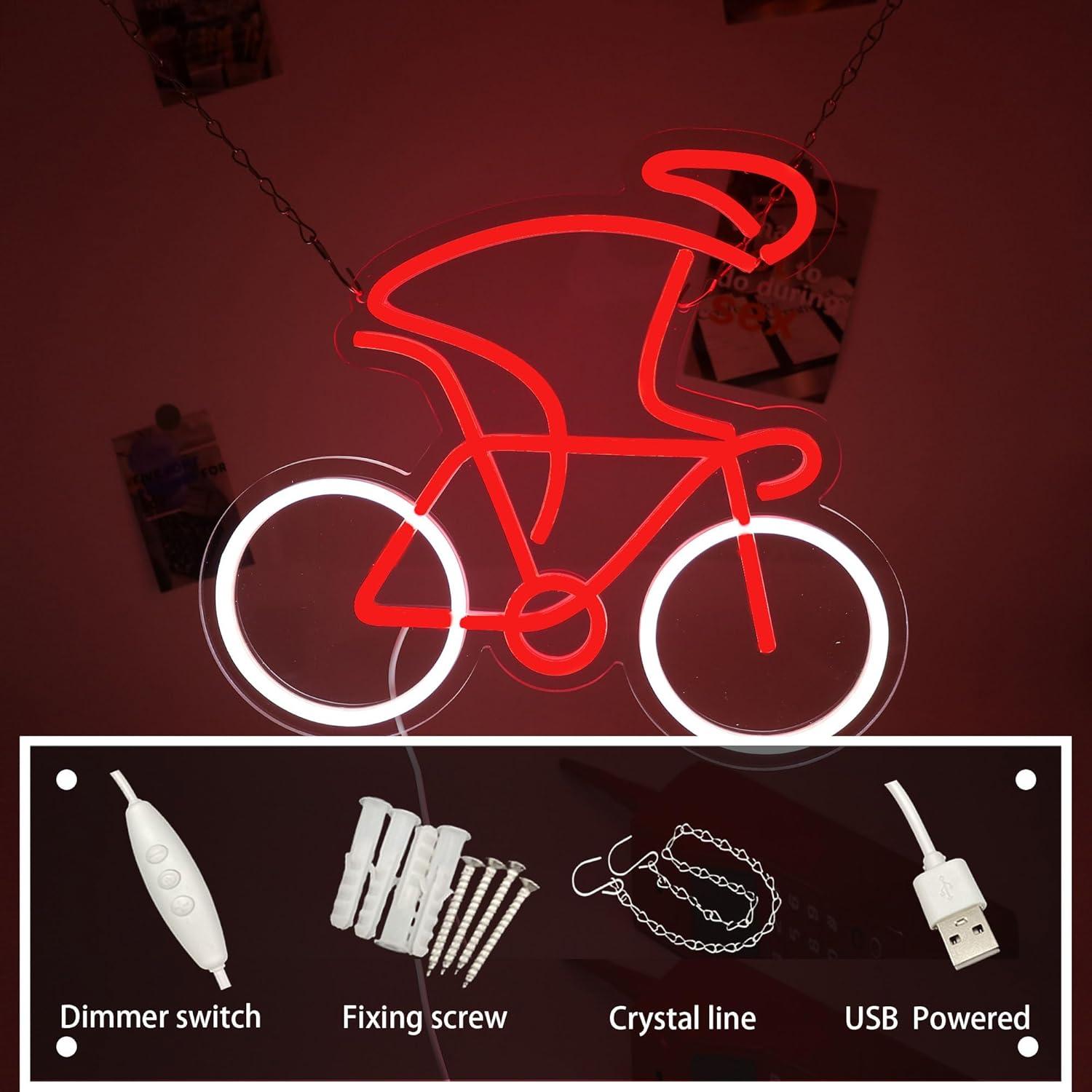 Luz de Neón LED Bicicleta YingyiYing 36.6x33.5cm Decorativa
