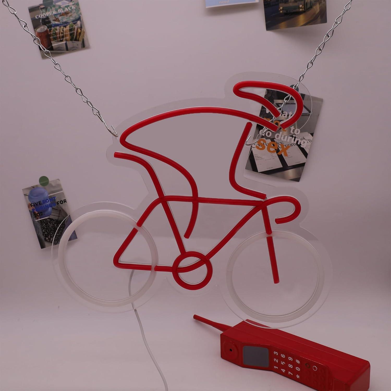 Luz de Neón LED Bicicleta YingyiYing 36.6x33.5cm Decorativa