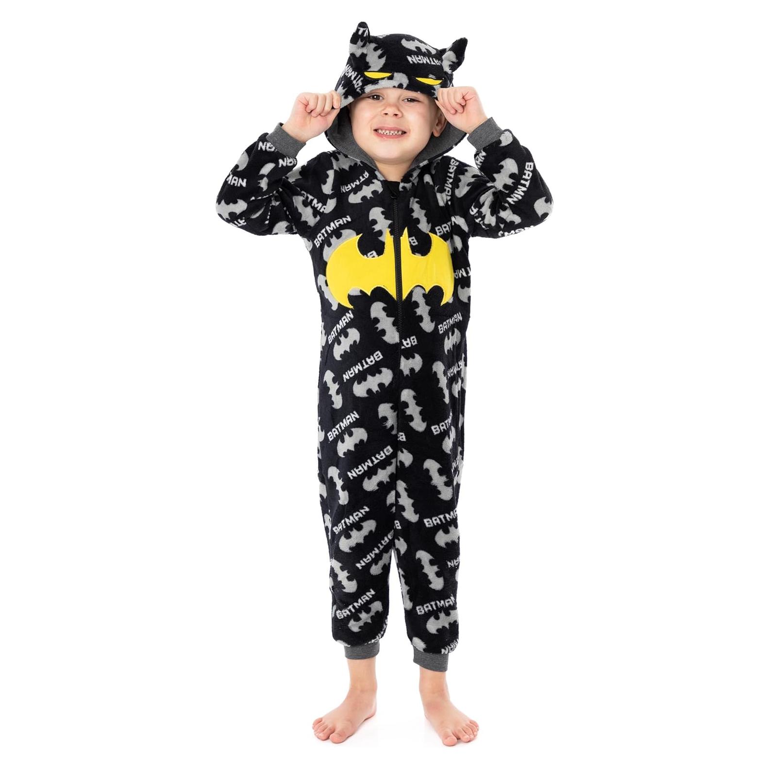 Pijama Todo En Uno DC Comics Batman Niños 11-12 Años Gris