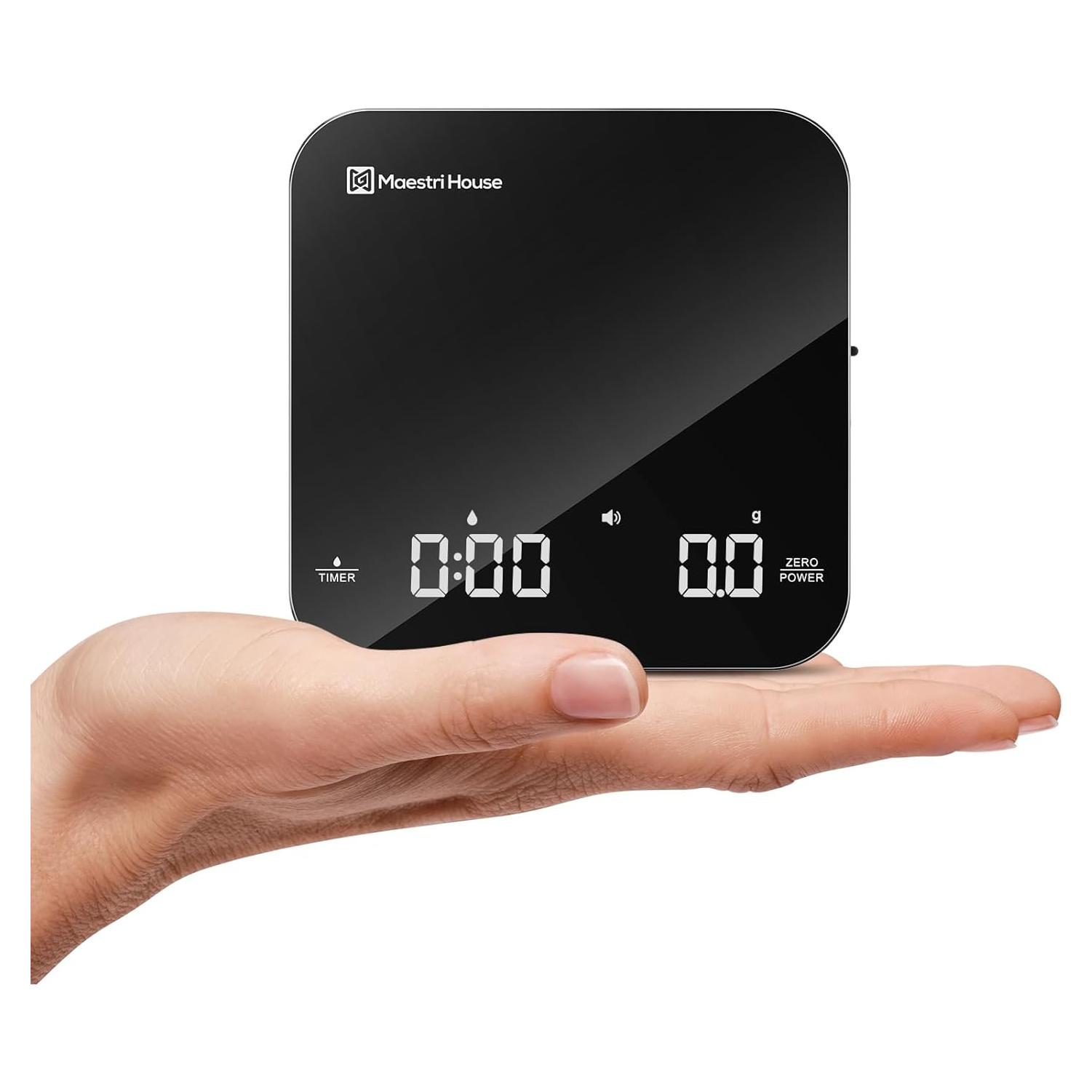 Báscula de café digital Maestri House 2kg/0.1g recargable