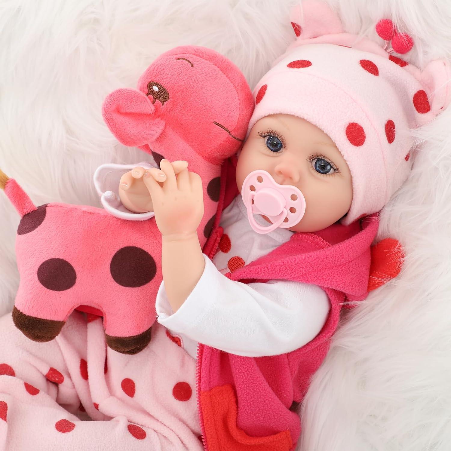 Muñeca Reborn Lucy 55 cm Vinilo Realista con Accesorios