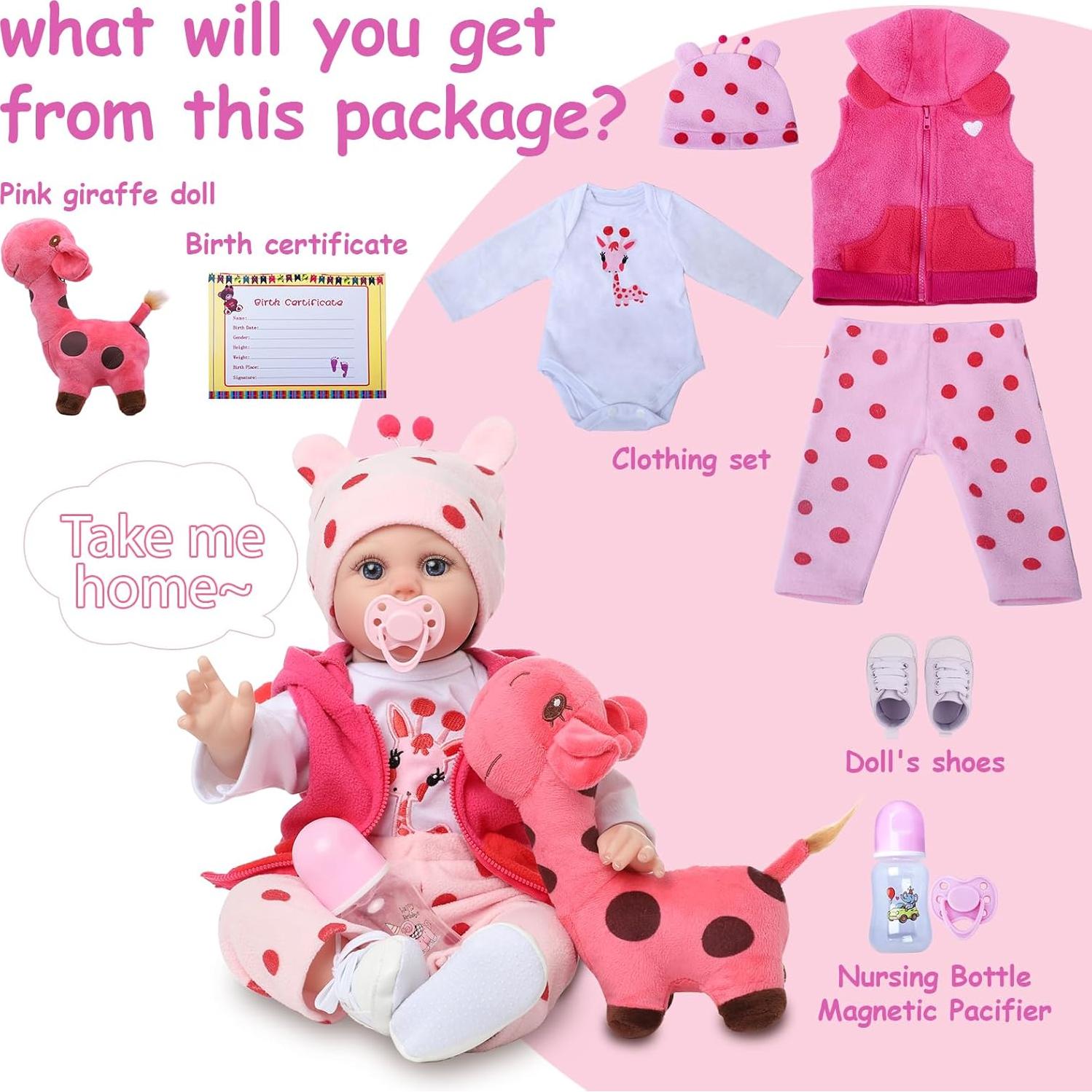 Muñeca Reborn Lucy 55 cm Vinilo Realista con Accesorios