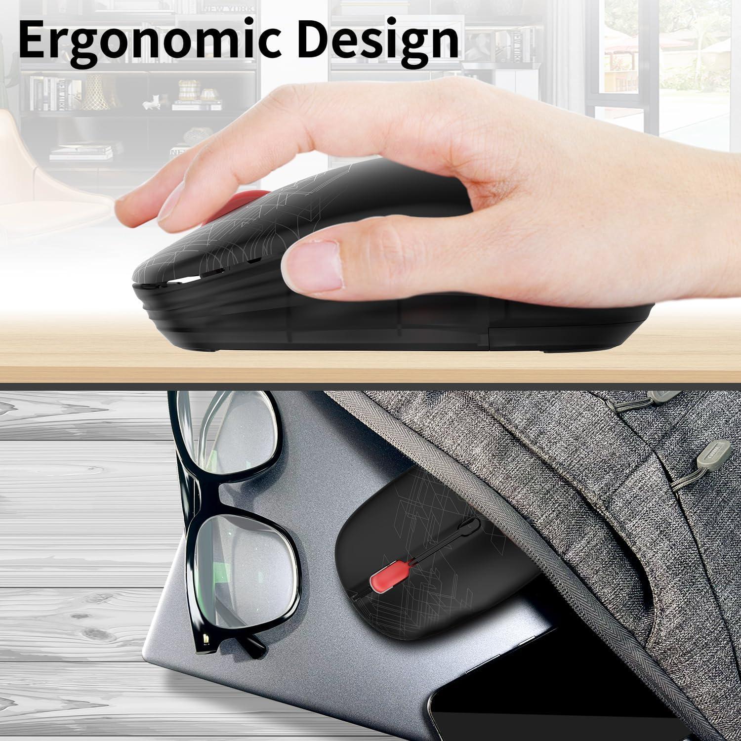 Ratón Inalámbrico FMOUSE M101 Doble Modo Bluetooth y USB