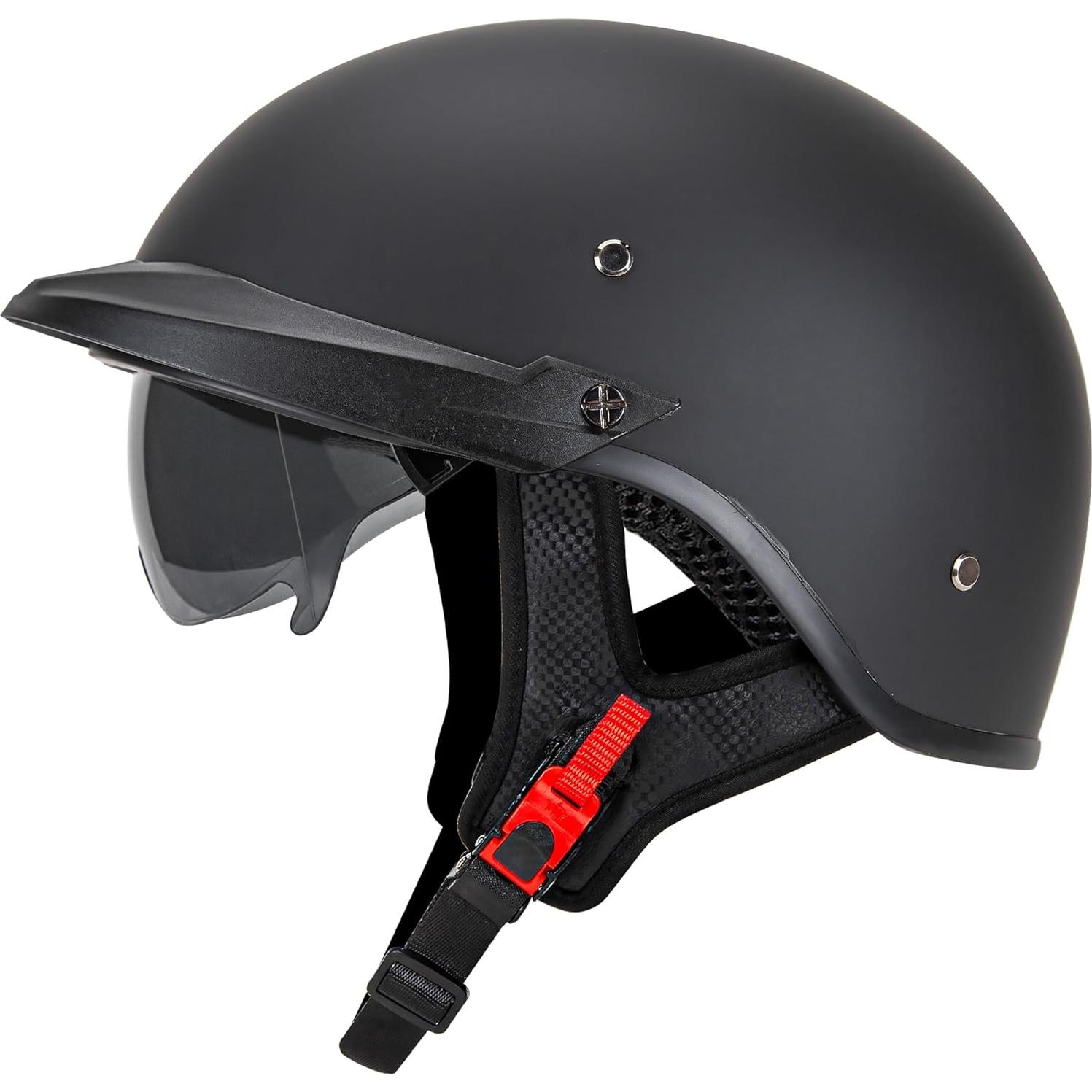Casco de Motocicleta Cartman 513-1 S Negro Mate DOT
