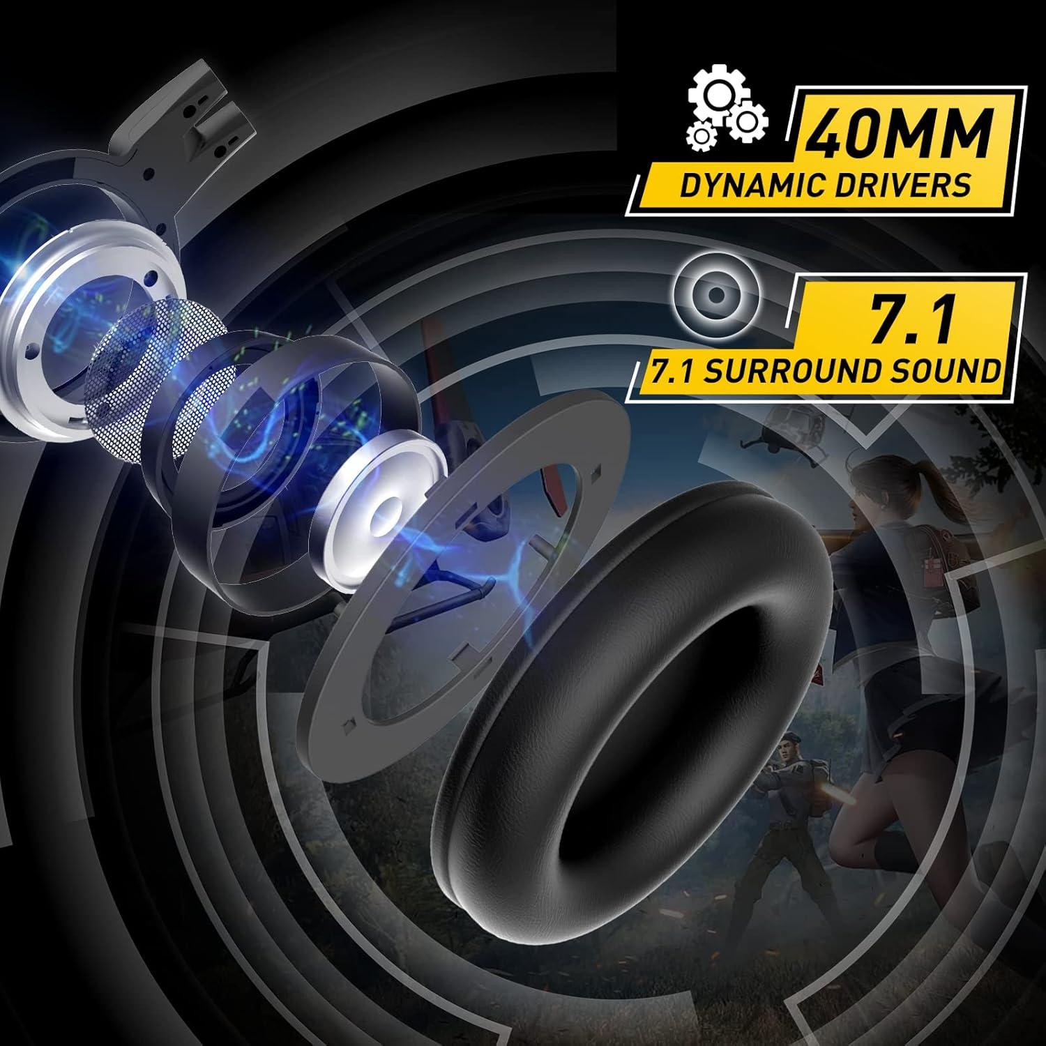 Auriculares Gaming SOMIC G951 Negro 7.1 Sonido Surround LED