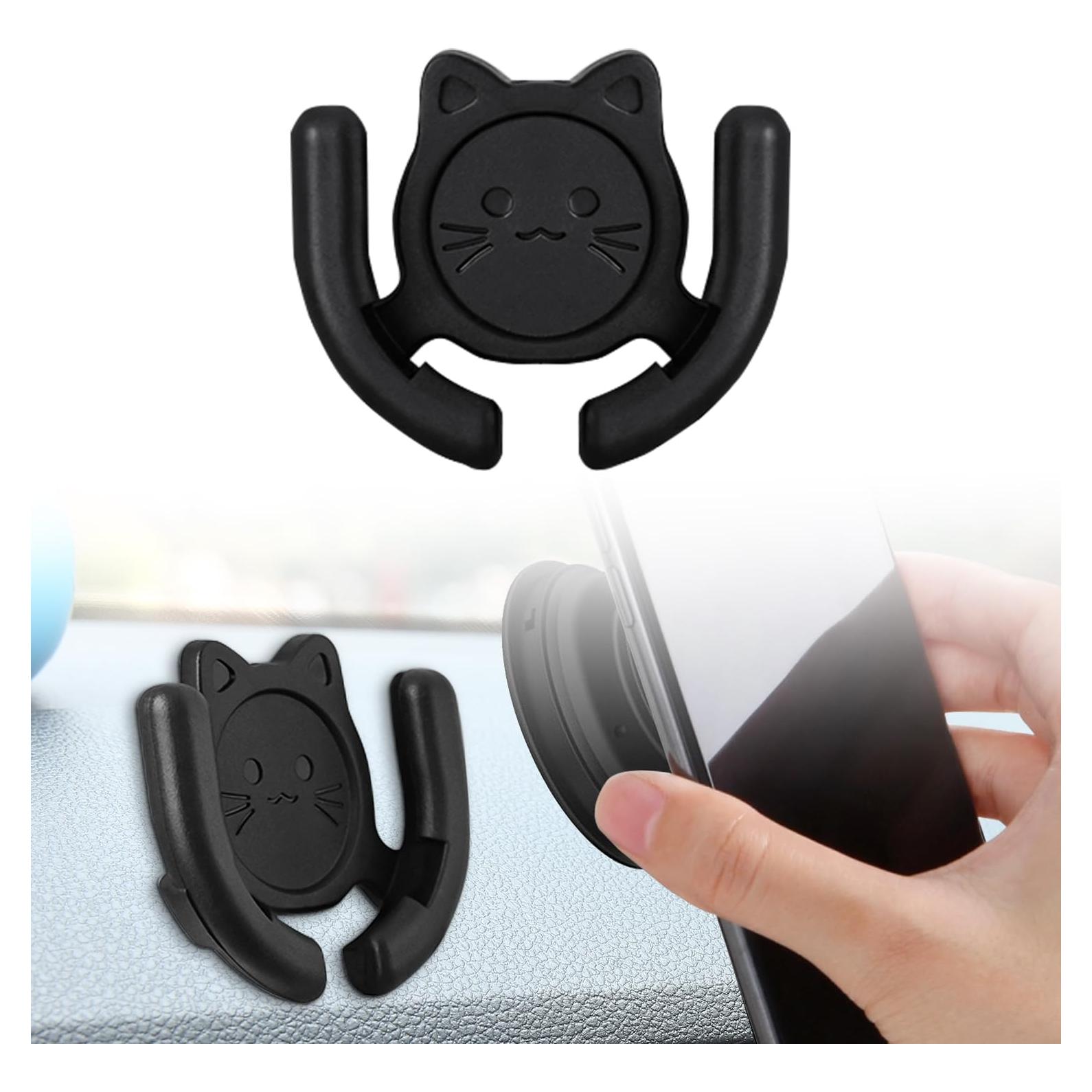 Soporte para coche HOMEFOX gato lindo adhesivo fuerte 1 paquete