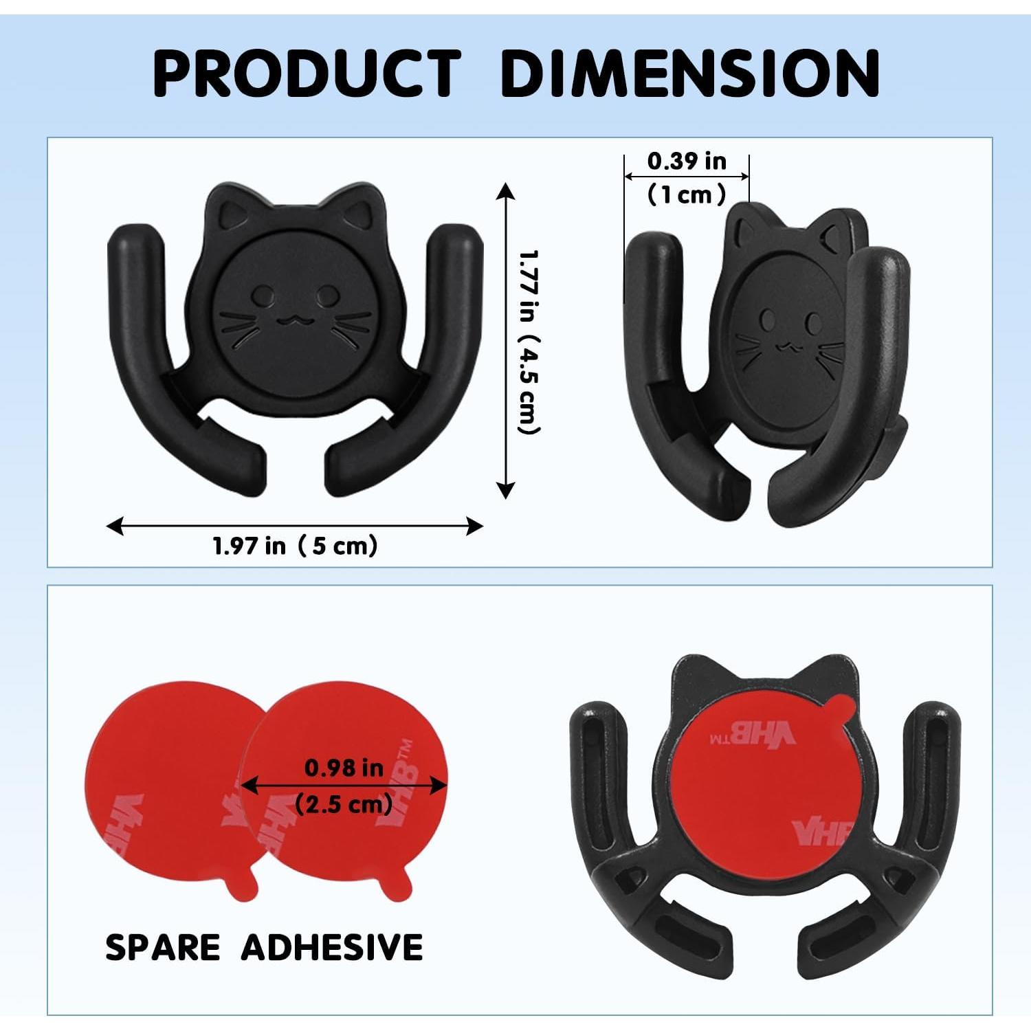 Soporte para coche HOMEFOX gato lindo adhesivo fuerte 1 paquete