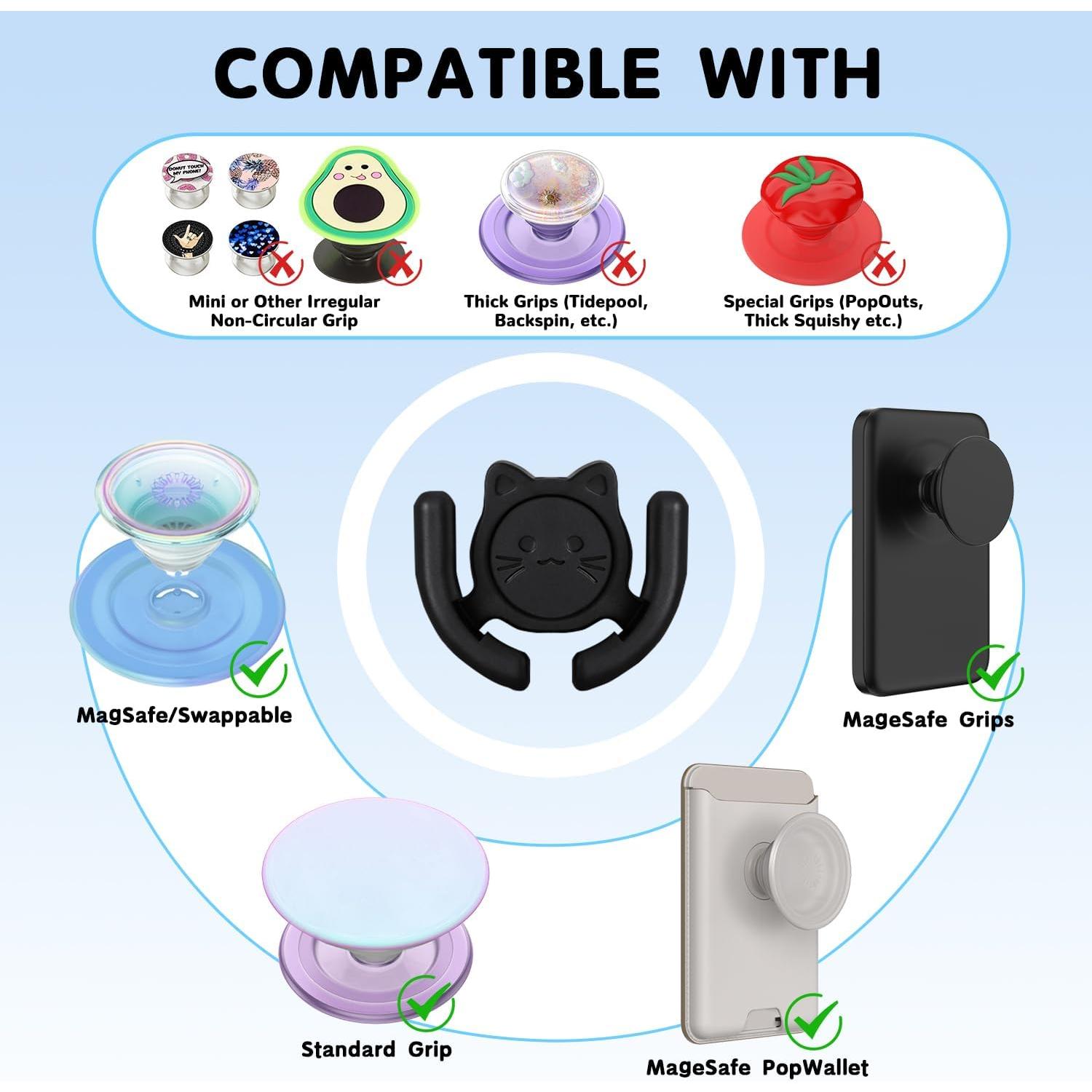 Soporte para coche HOMEFOX gato lindo adhesivo fuerte 1 paquete