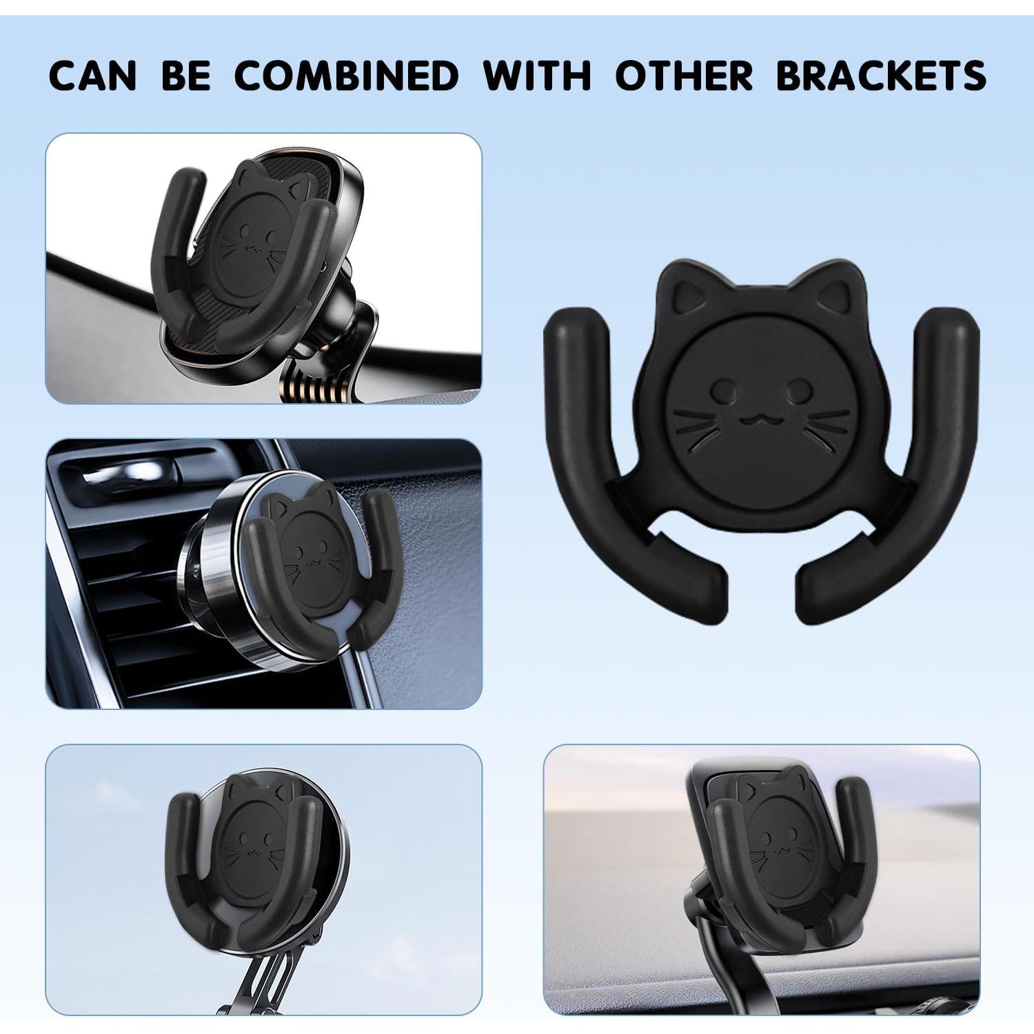 Soporte para coche HOMEFOX gato lindo adhesivo fuerte 1 paquete