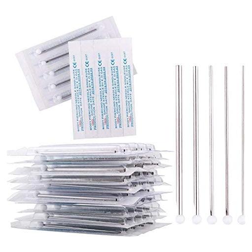 Agujas de Perforación Corporal YTATTOO 25 Piezas 12g a 20g