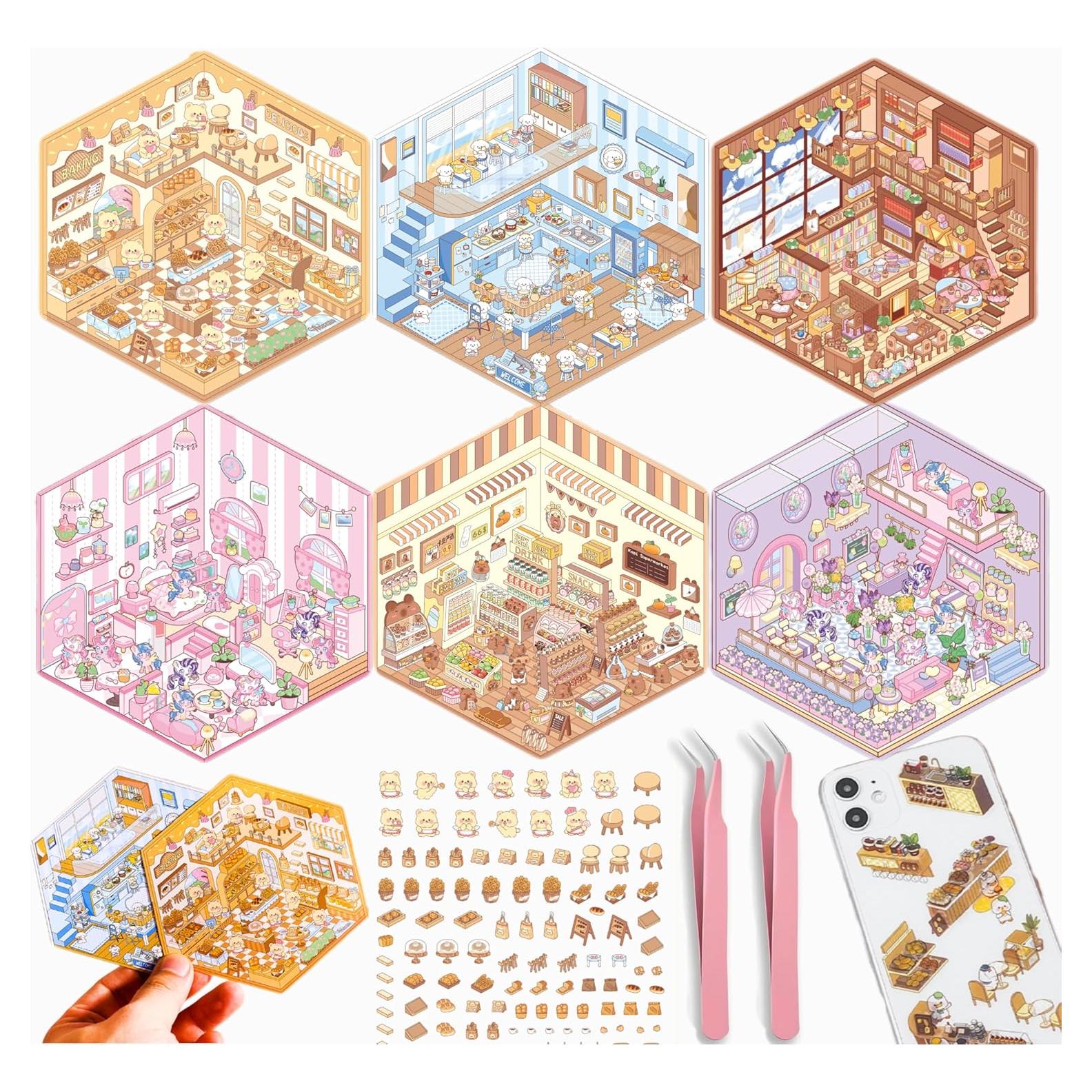 Calcomanías 3D DIY Genérico - Mini Hospital, Panda y Más